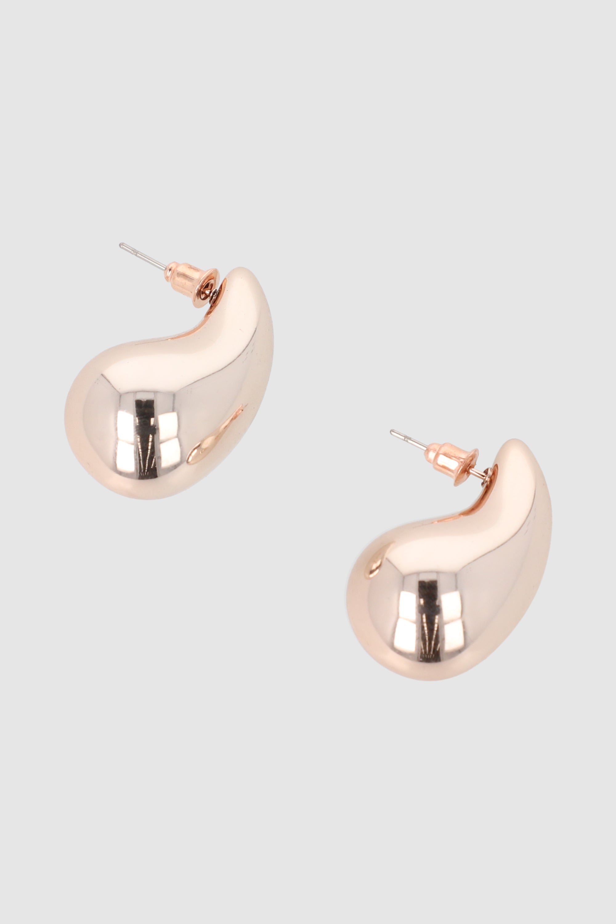 Gota metal earrings Rose gold