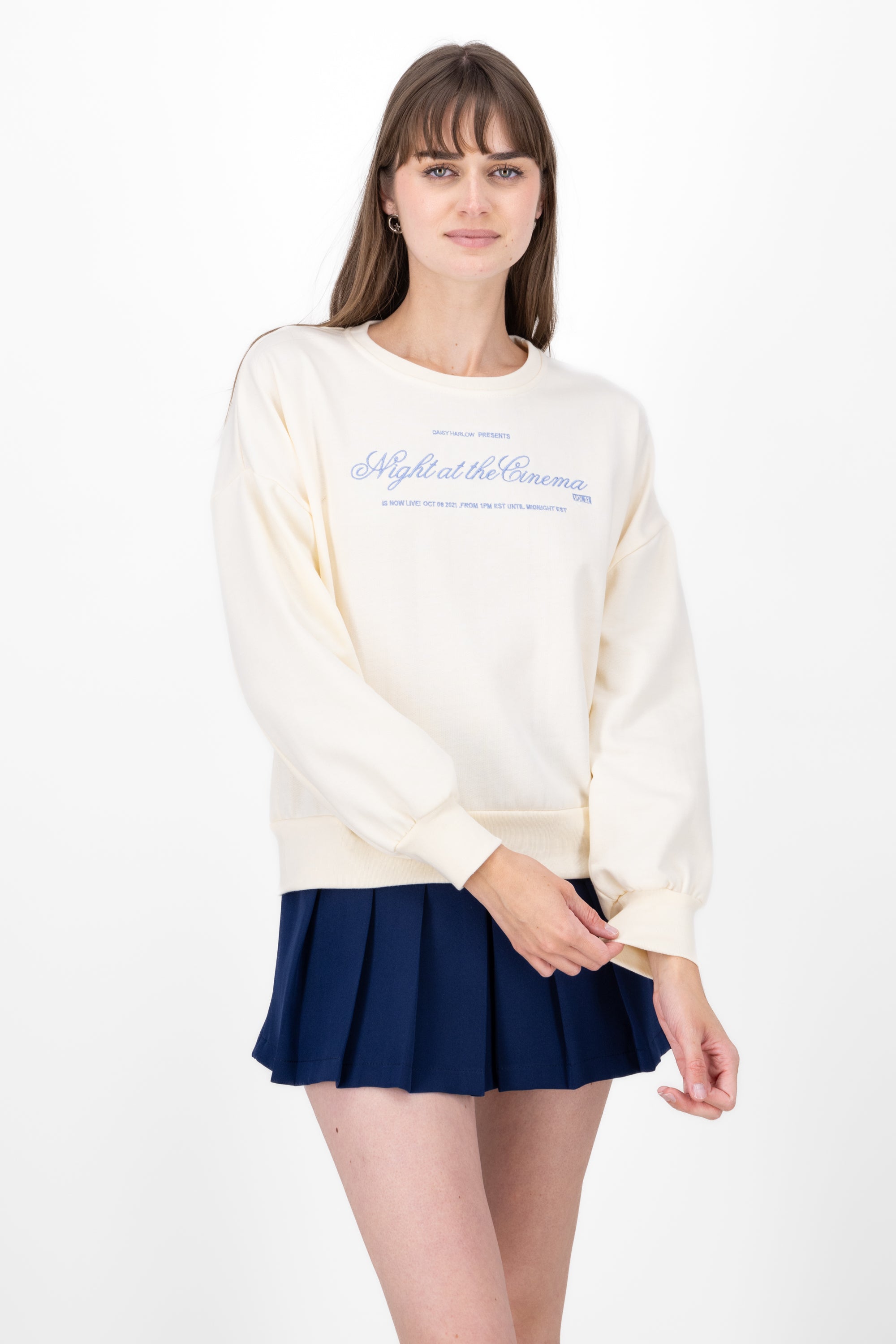 Cinema Hypsters embroidered sweatshirt Combo bone