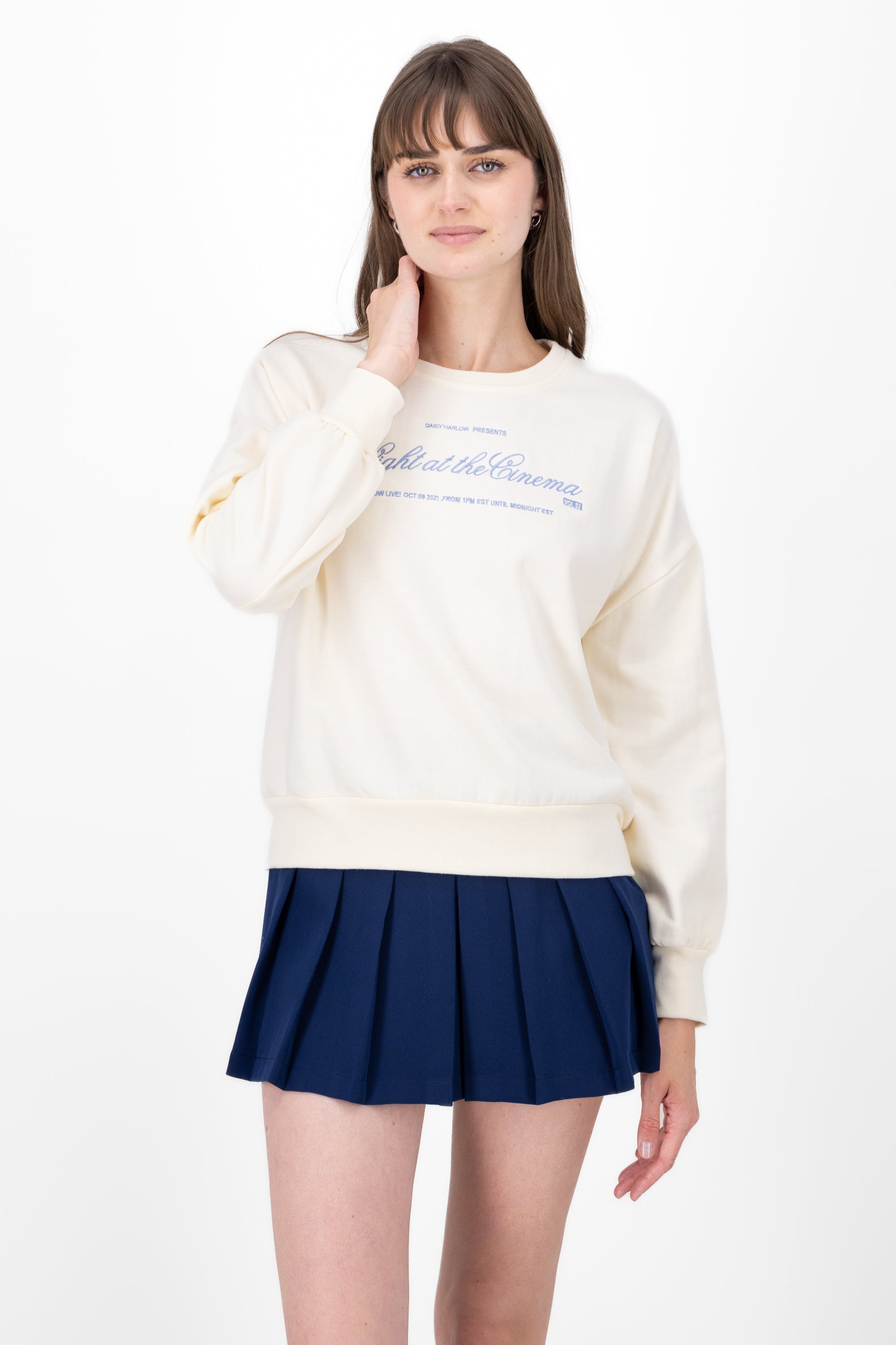 Cinema Hypsters embroidered sweatshirt Combo bone