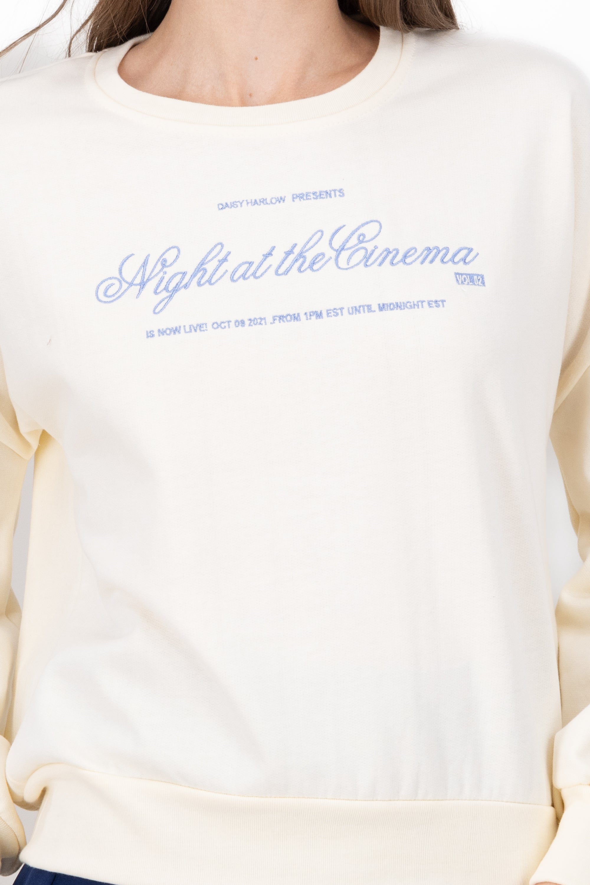 Cinema Hypsters embroidered sweatshirt Combo bone