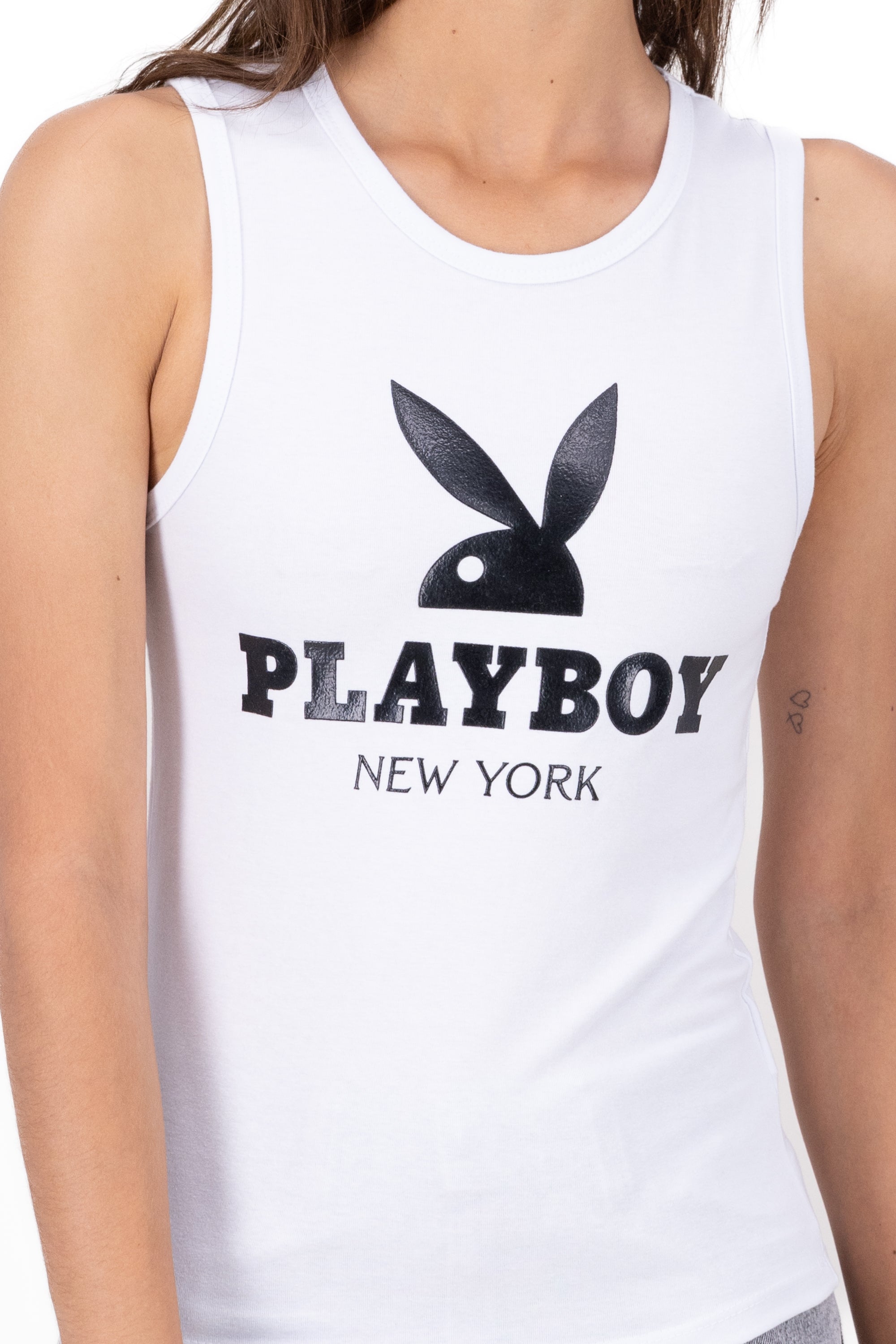 Mangaless Crop New York Playboy WHITE