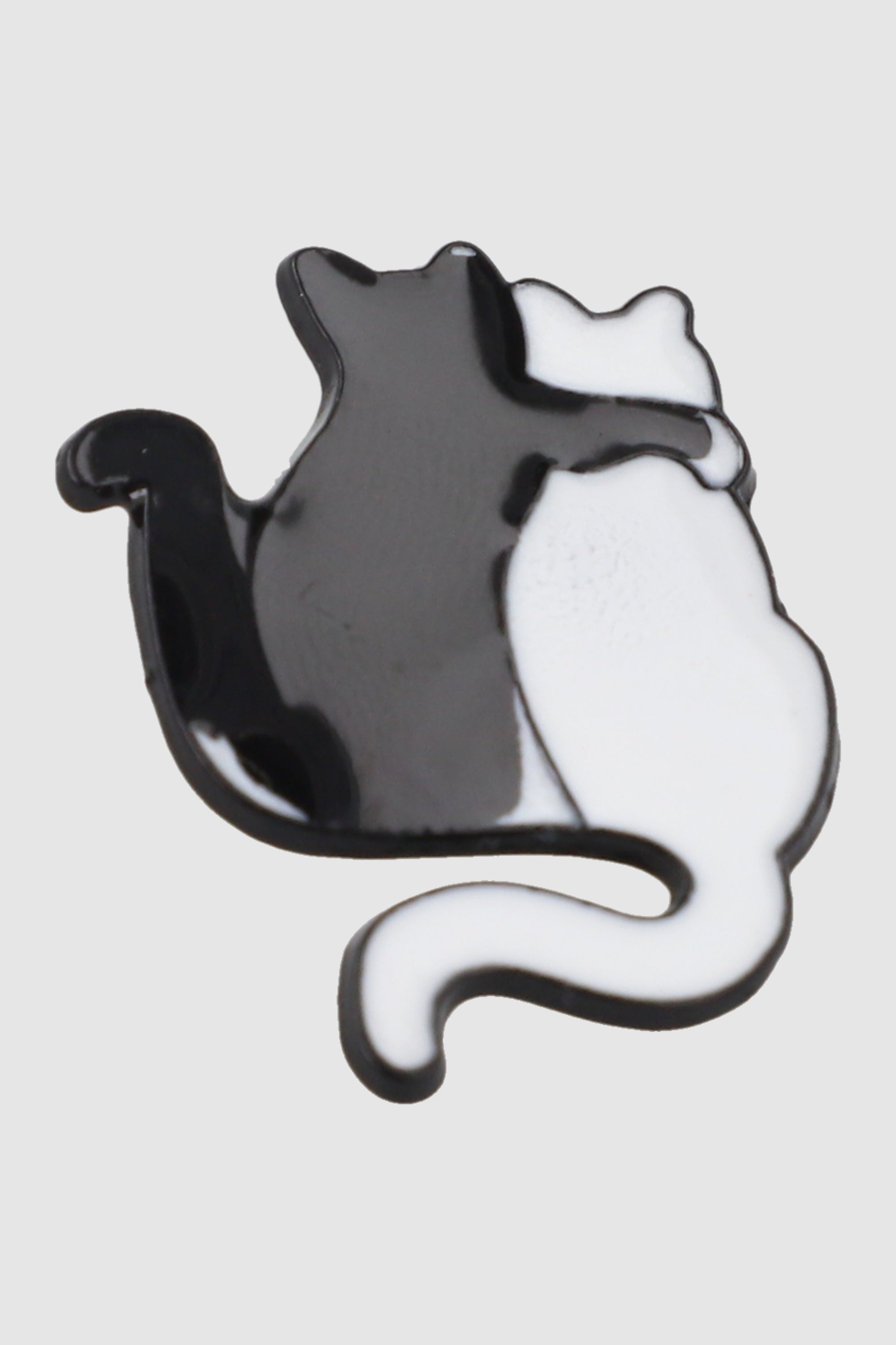 Pin Cats Hugs White black