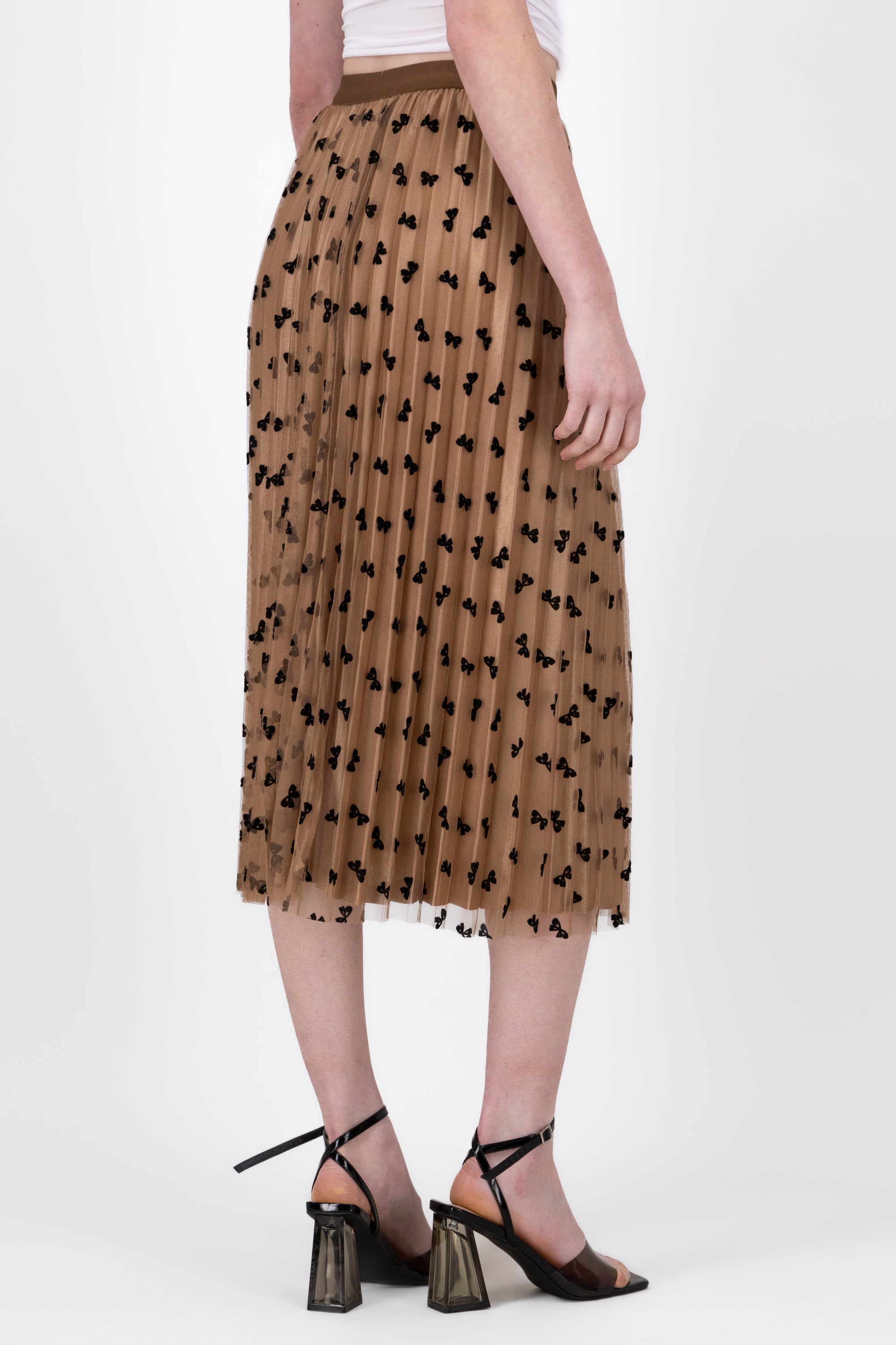 MIDI MESH MONO skirt Khaki