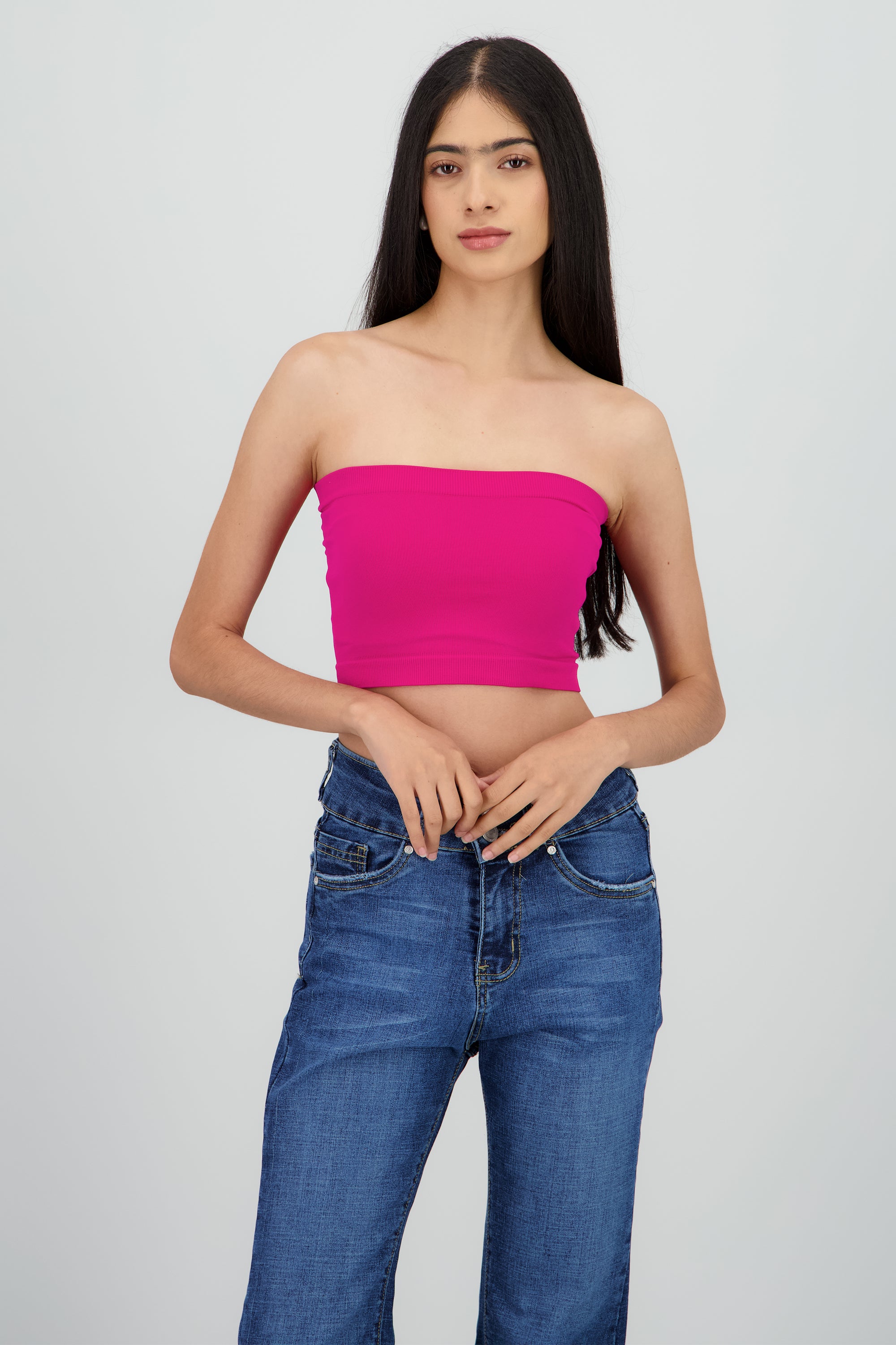 Top strapless liso BUGAMBILIA