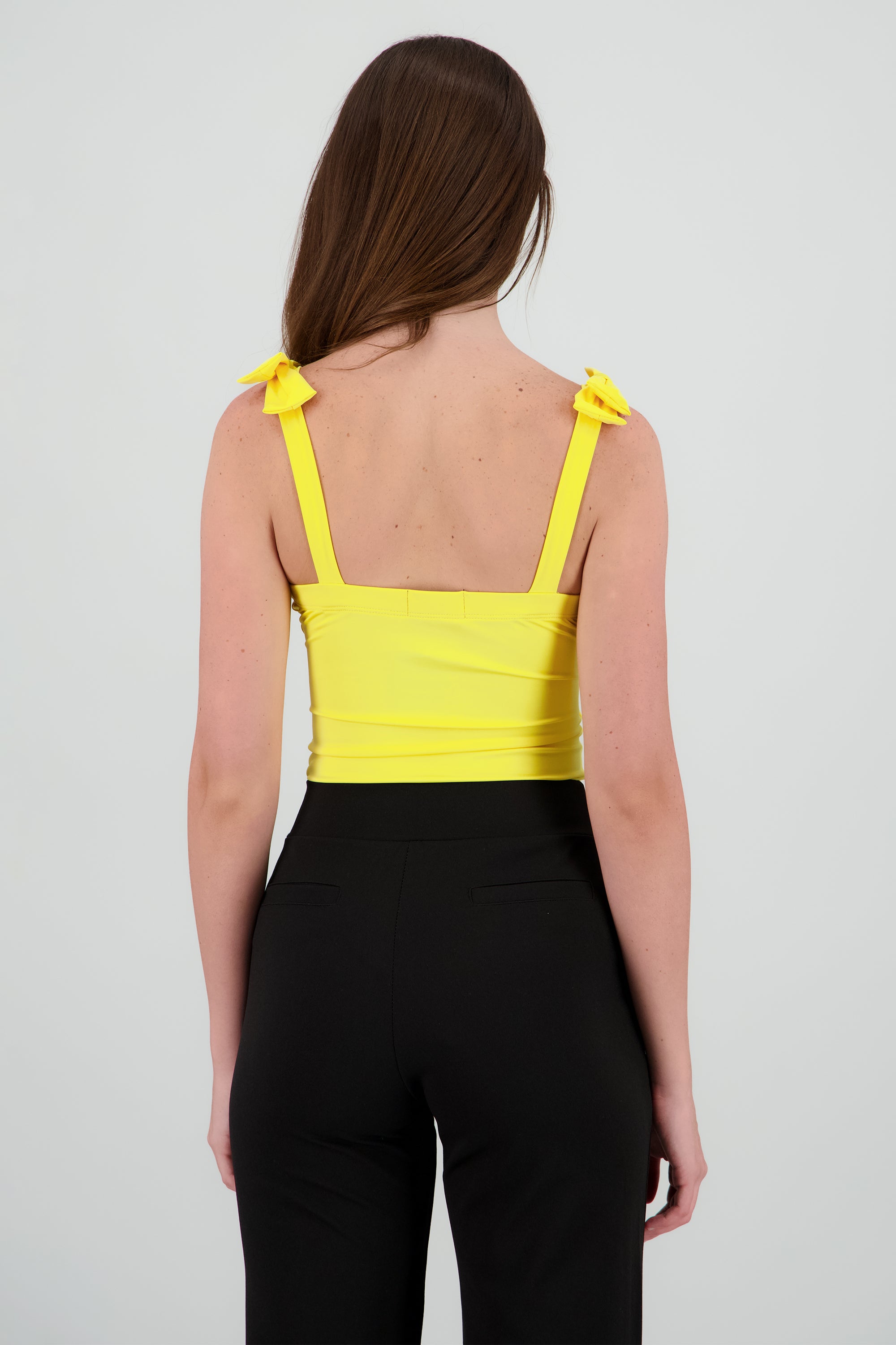 Bodysuit Liso Con Tirante Moños Hypsters AMARILLO