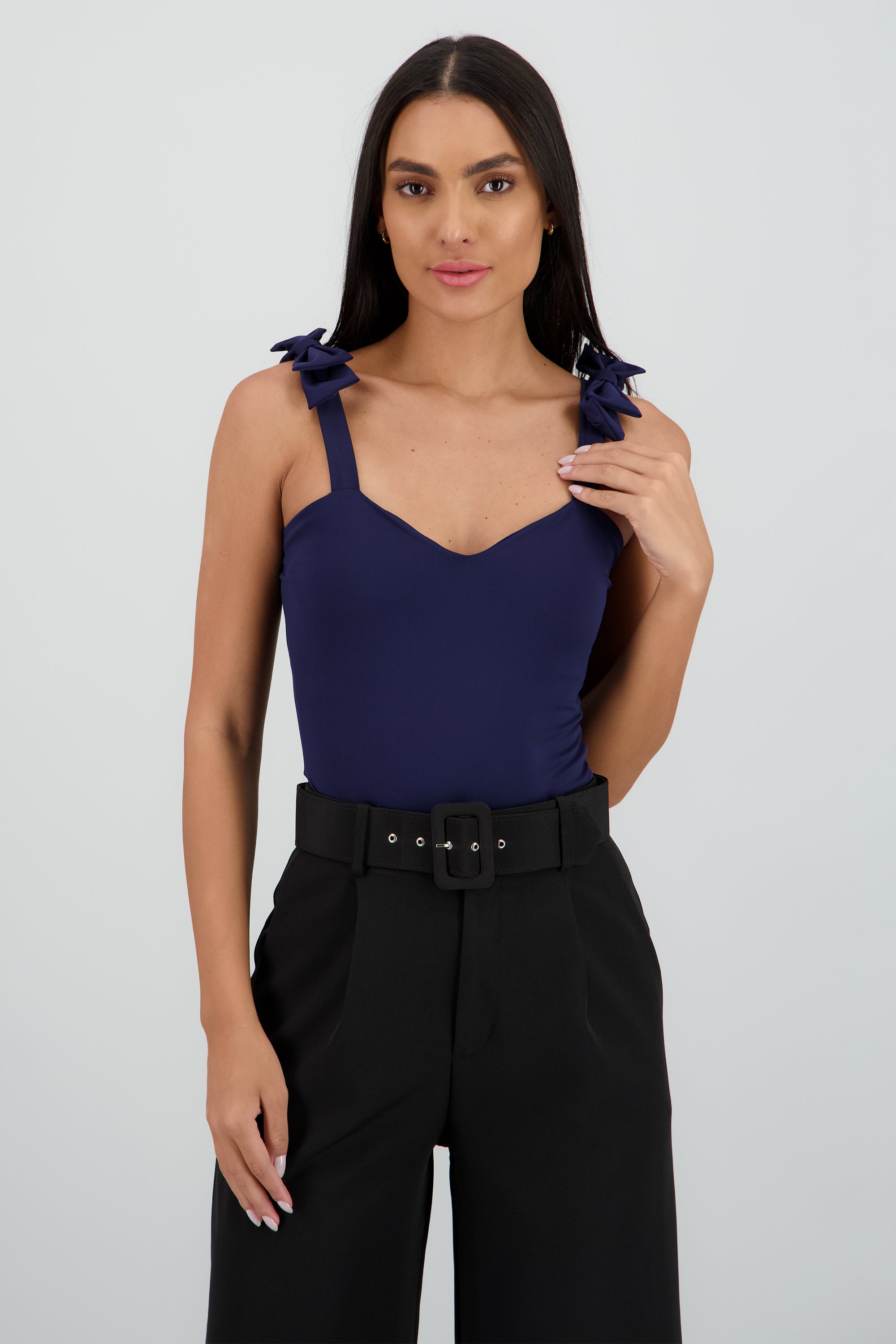 Bodysuit Liso Con Tirante Moños Hypsters MARINO