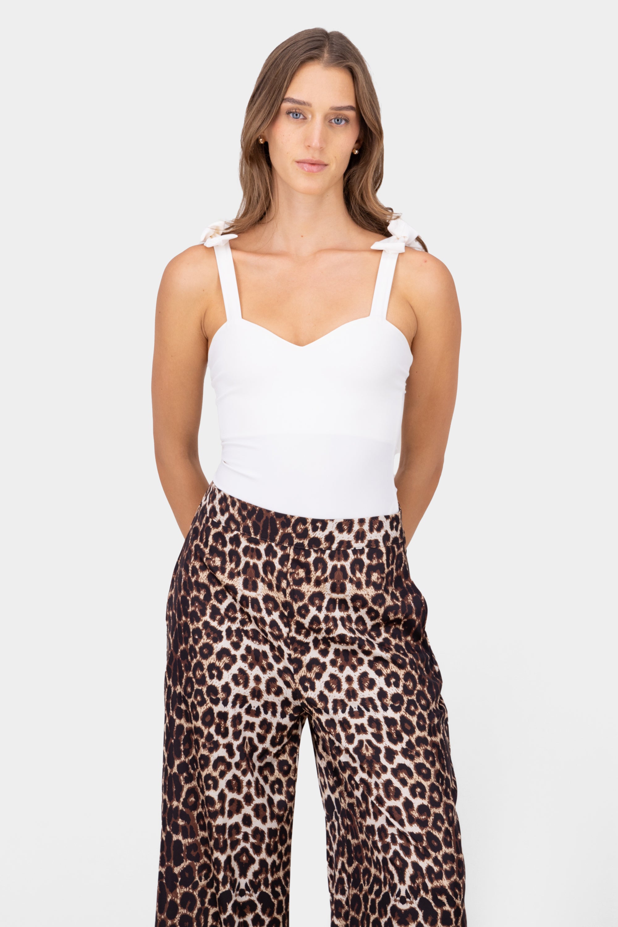 Bodysuit Liso Con Tirante Moños Hypsters HUESO