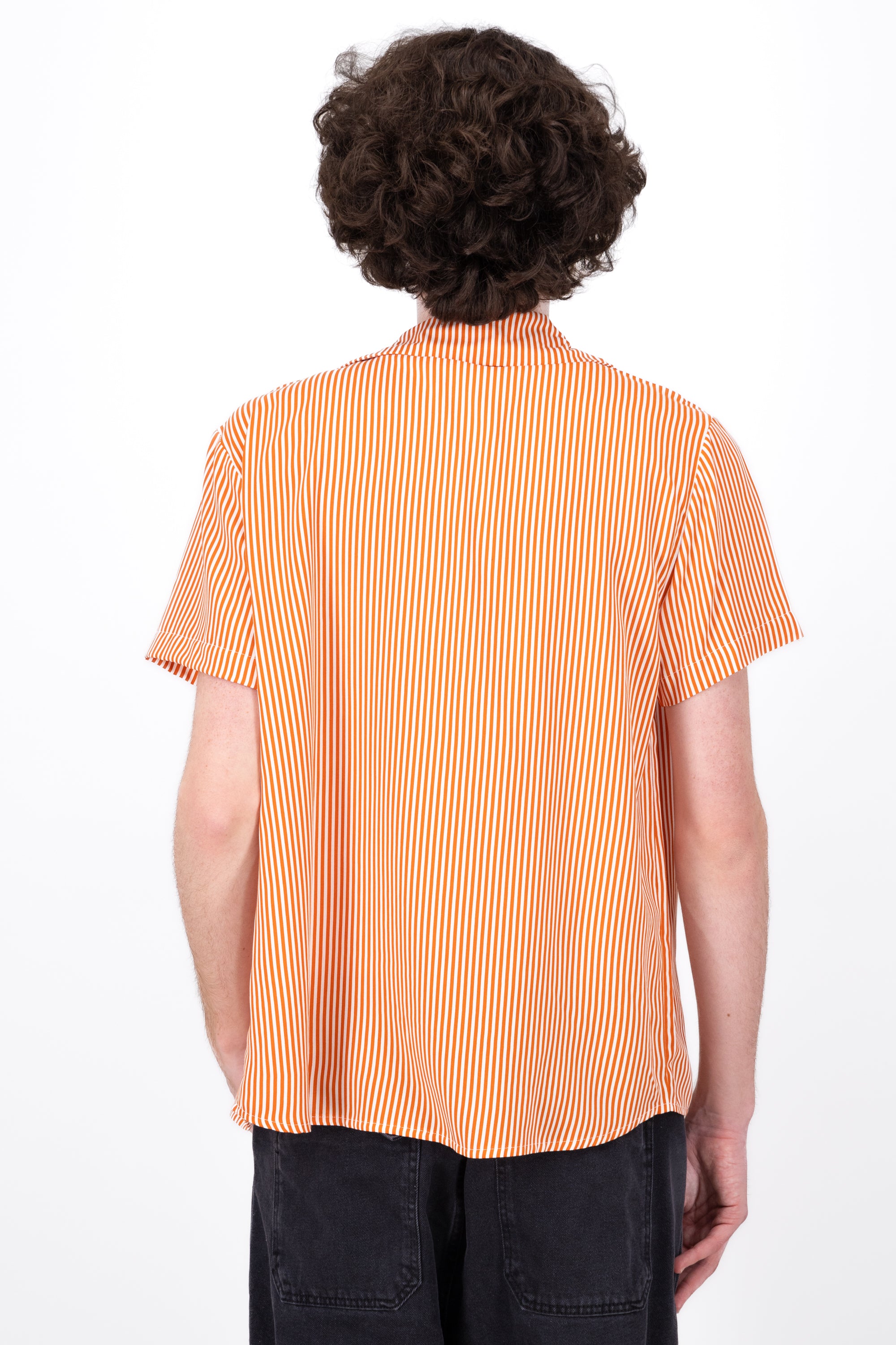 Short manga shirt stripes Combo orange