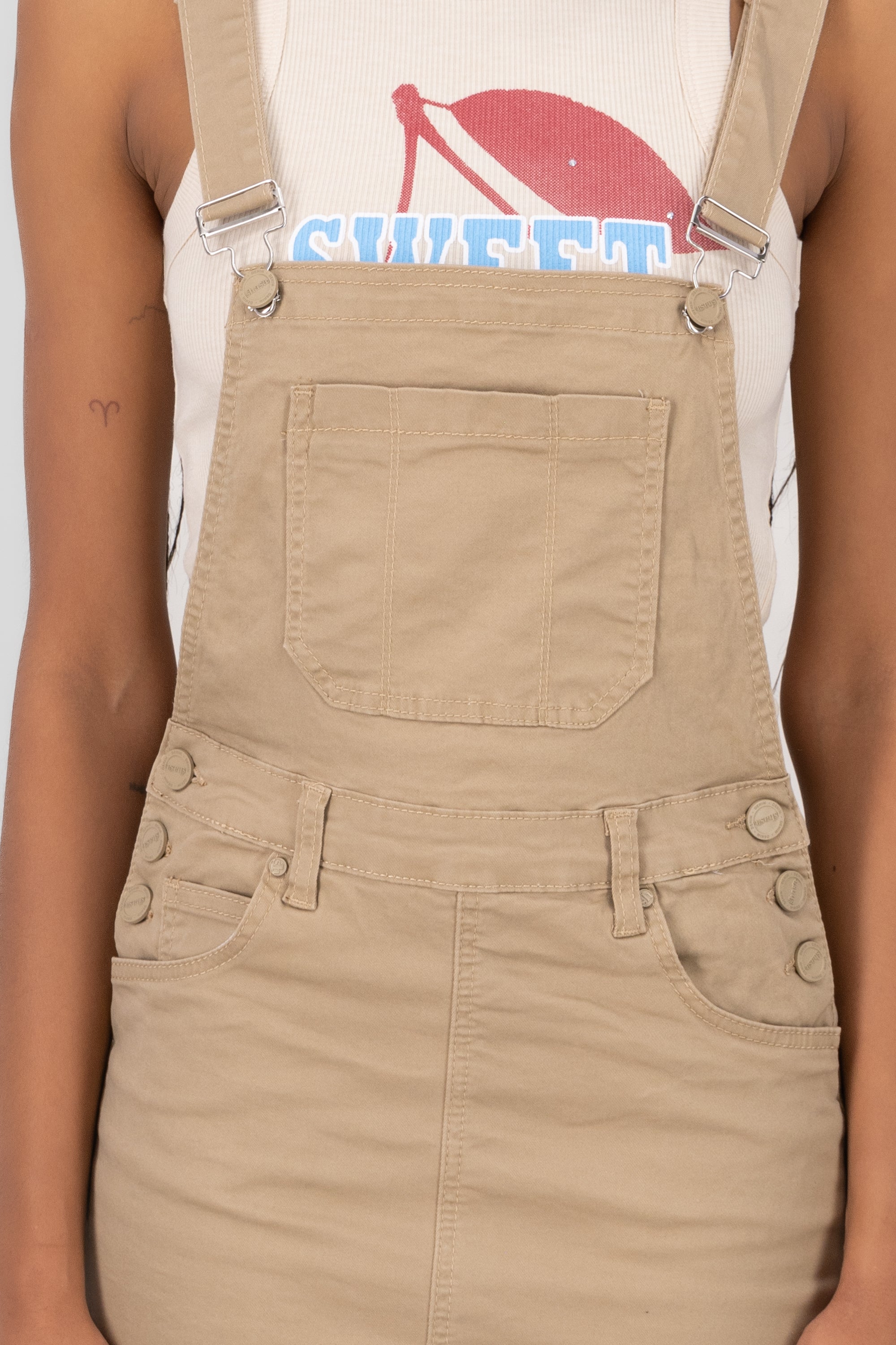 Overol short con cartera KHAKI