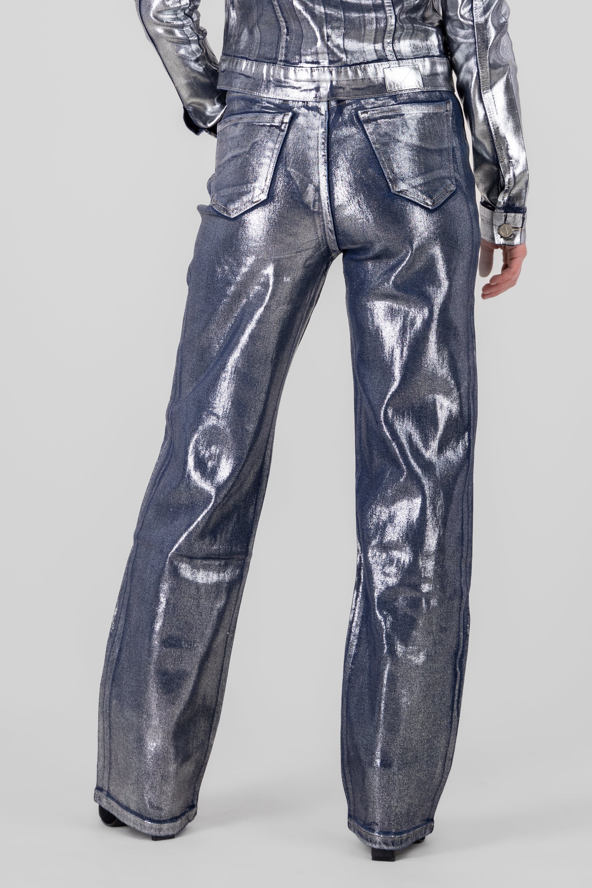 Jeans straight foil PLATA