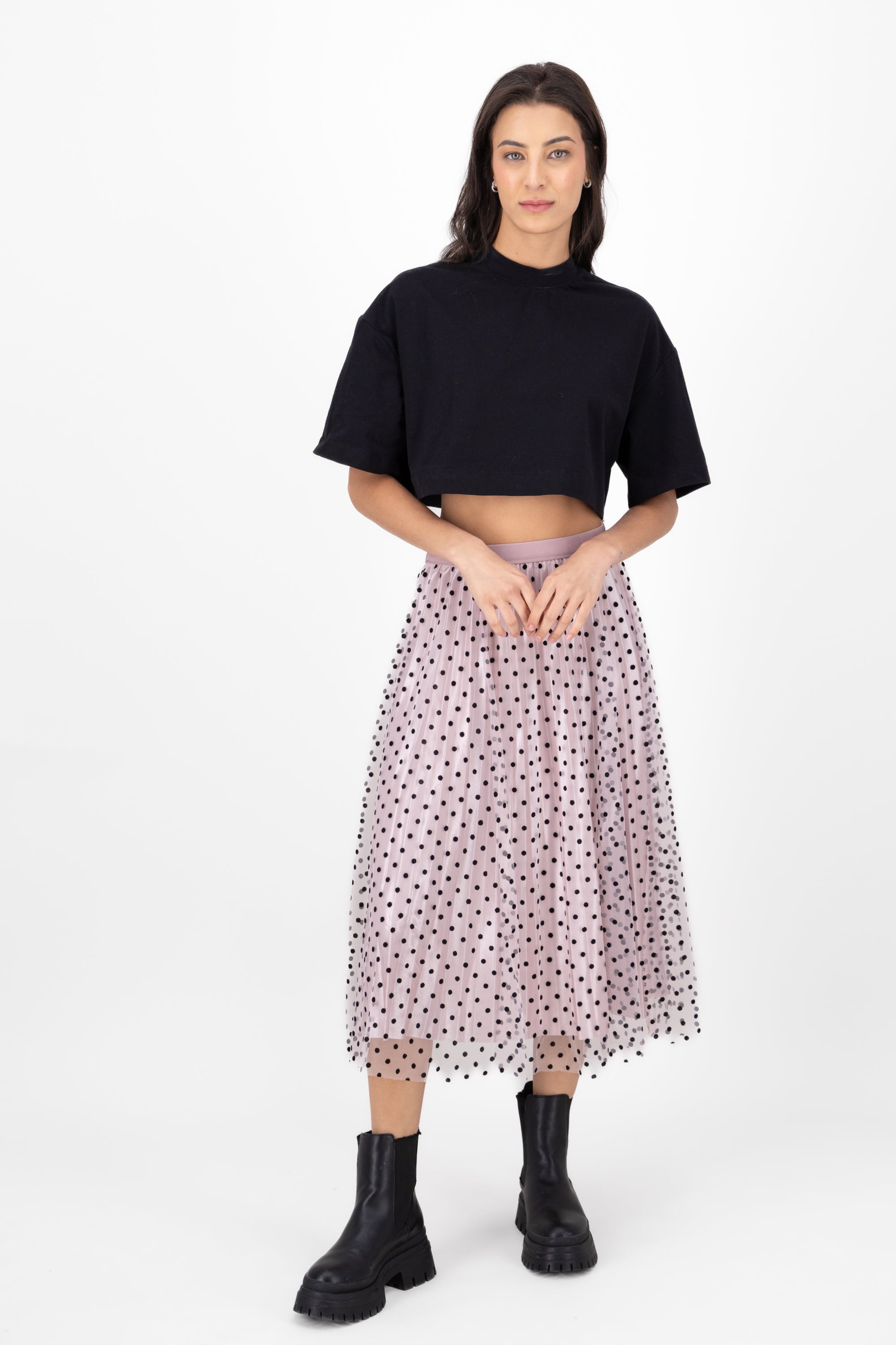 Falda De Tulle Con Polka Dots MALVA