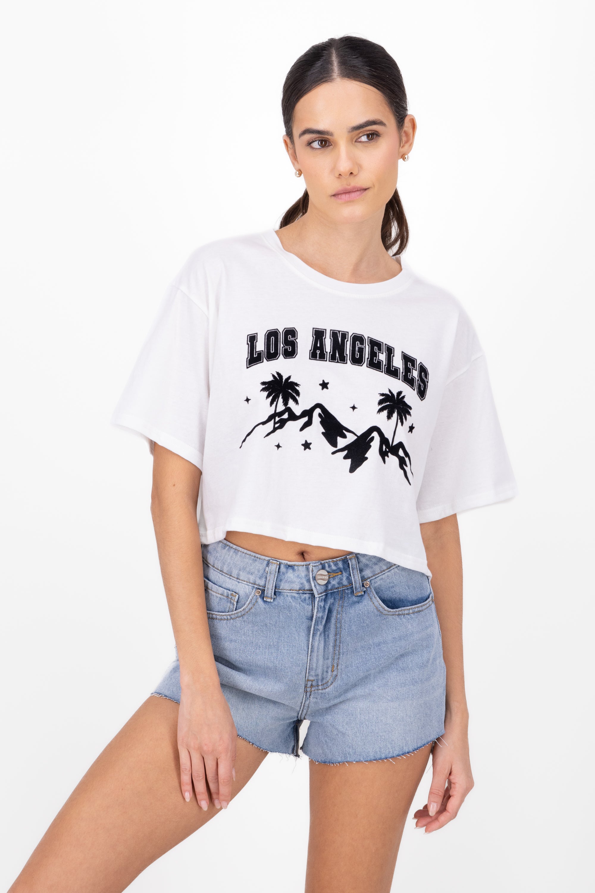 Boxy Los Angeles shirt WHITE