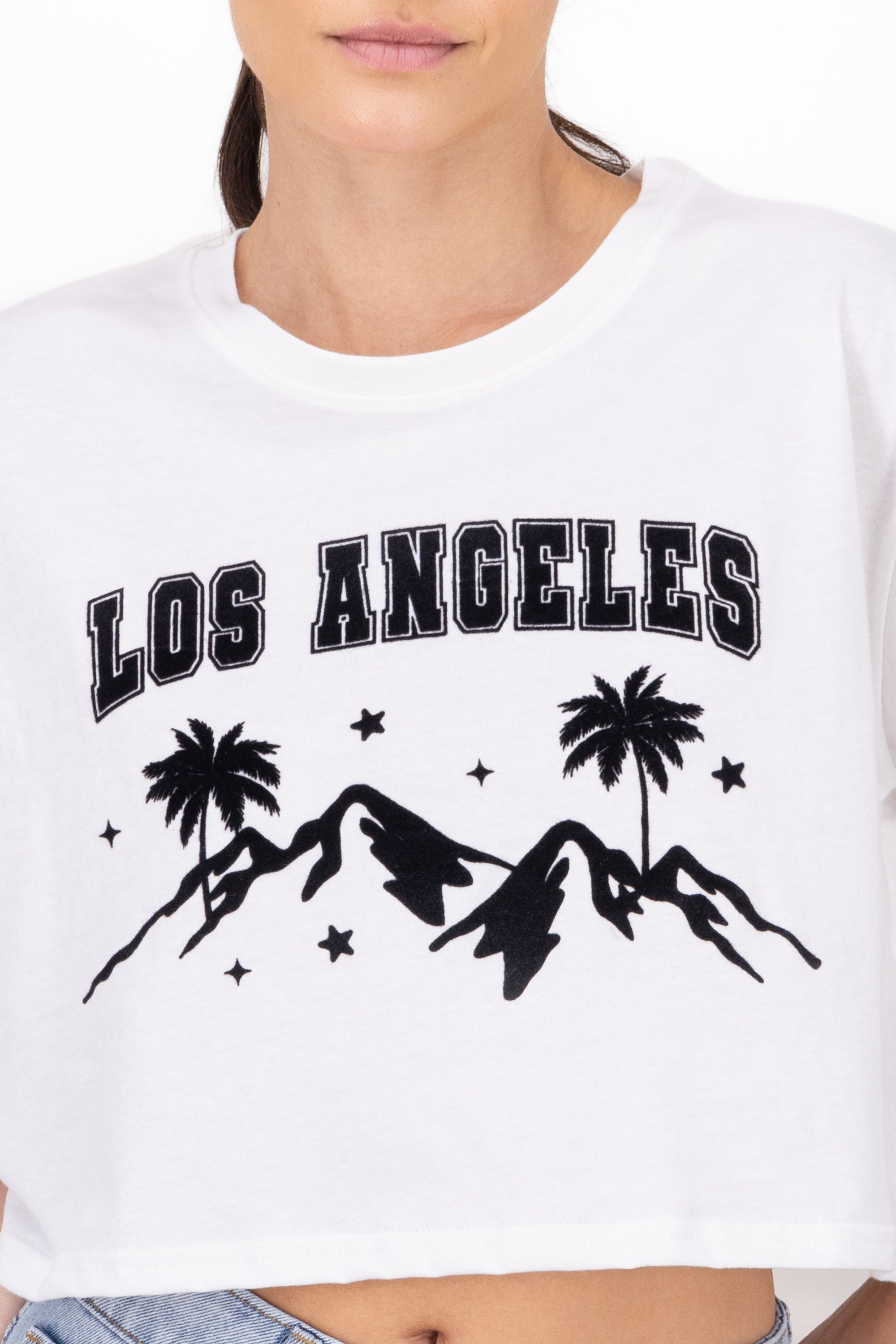 Boxy Los Angeles shirt WHITE