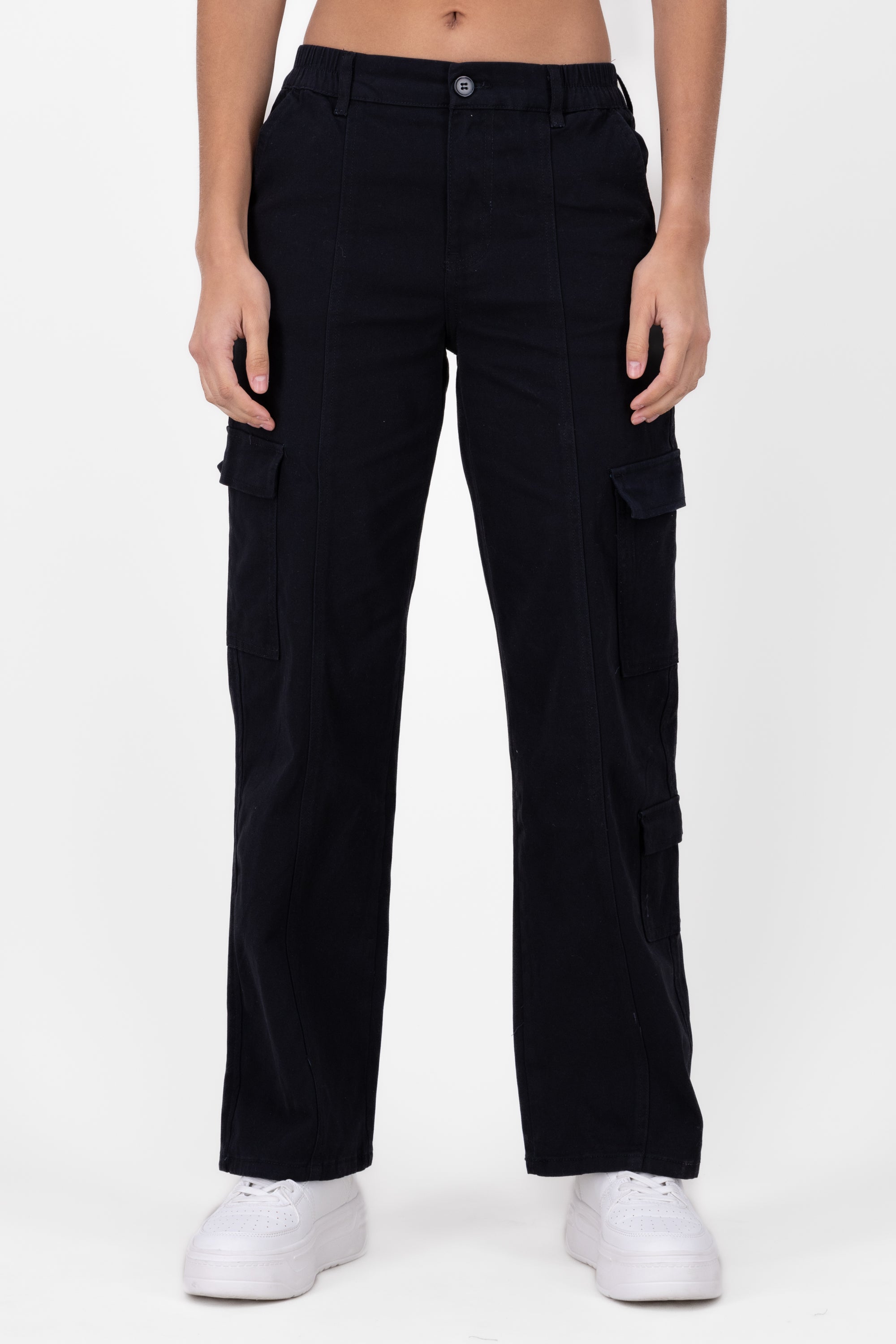 Pantalones Cargo Wide Leg NEGRO