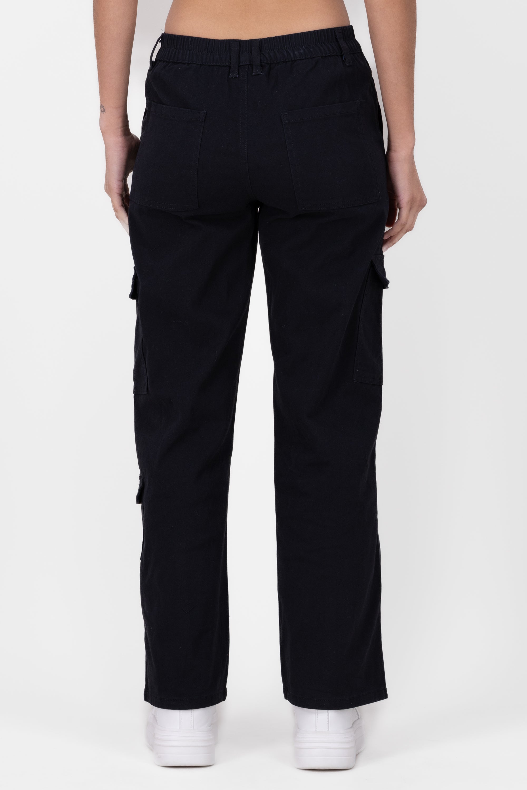 Pantalones Cargo Wide Leg NEGRO