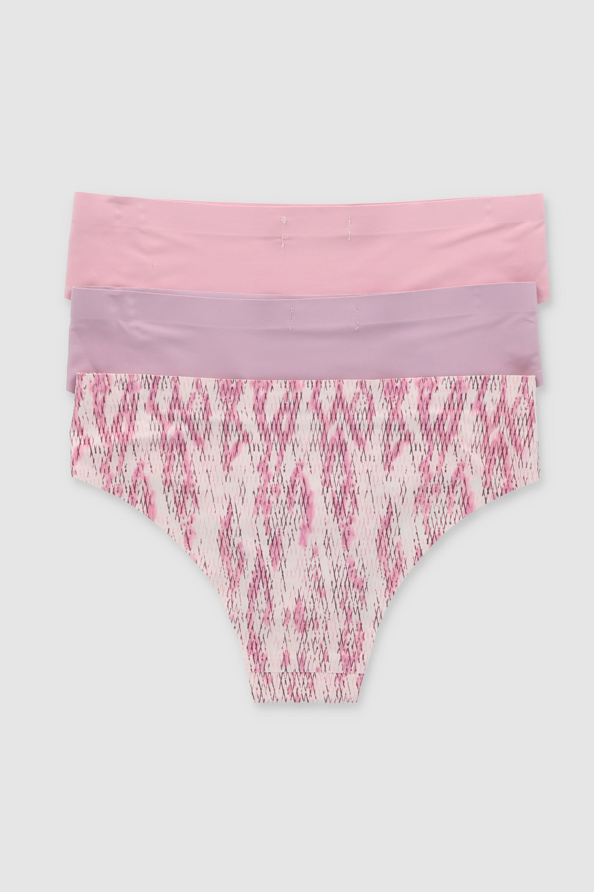 Set de 3 bikinis corte seamles ROSA COMBO