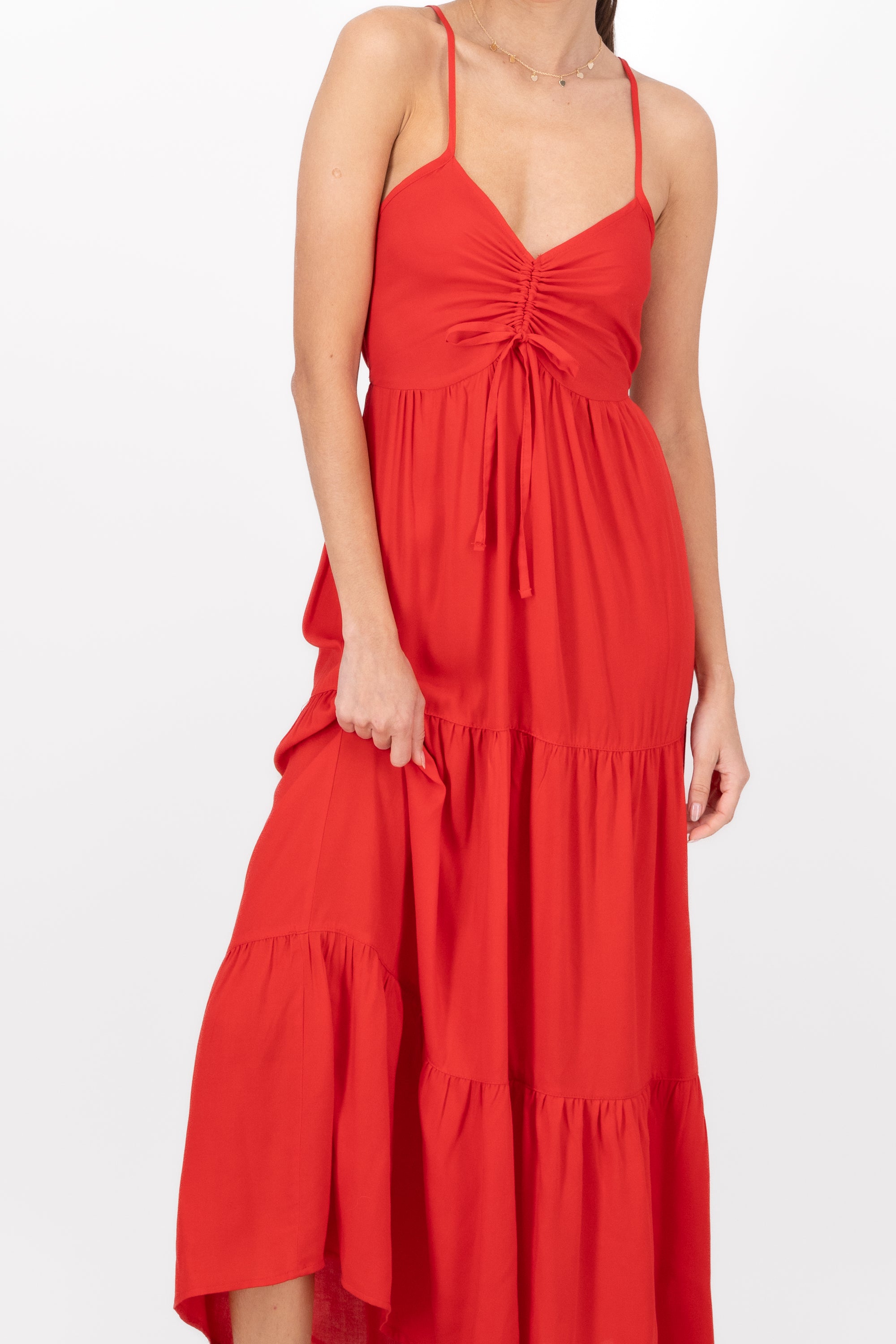 Vestido maxi tirantes ROJO