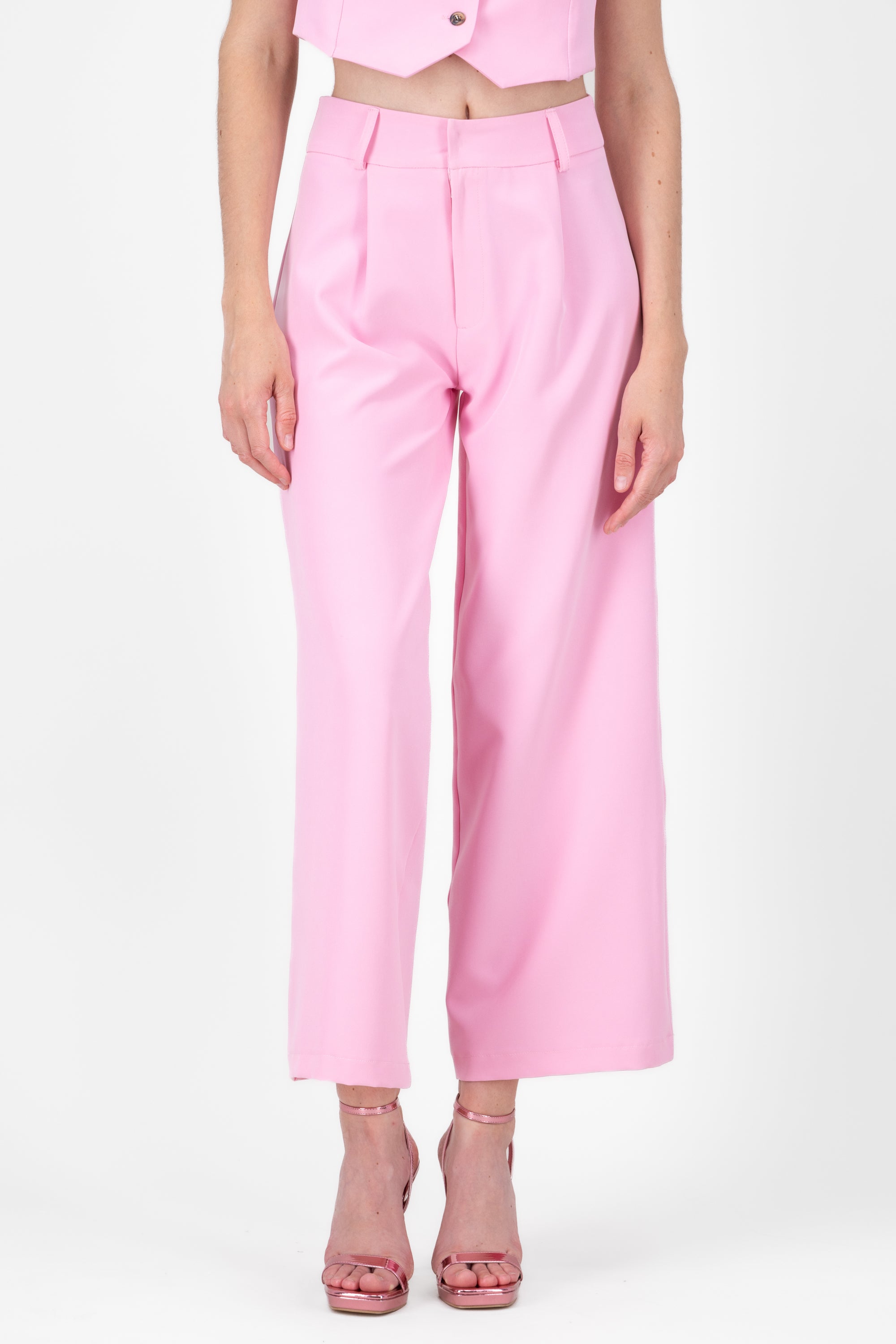 Pantalon sastre con pretina y pinzas Hypsters ROSA PASTEL