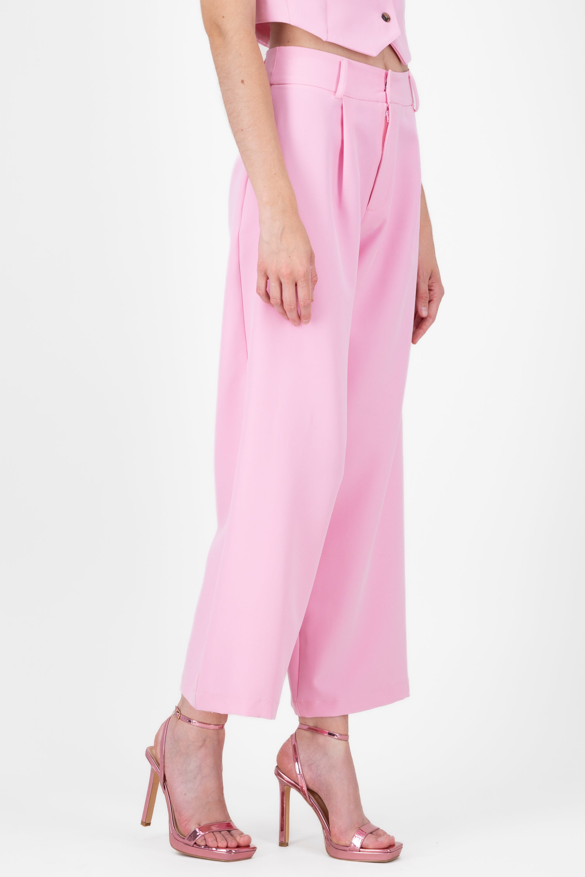 Pantalon sastre con pretina y pinzas Hypsters ROSA PASTEL