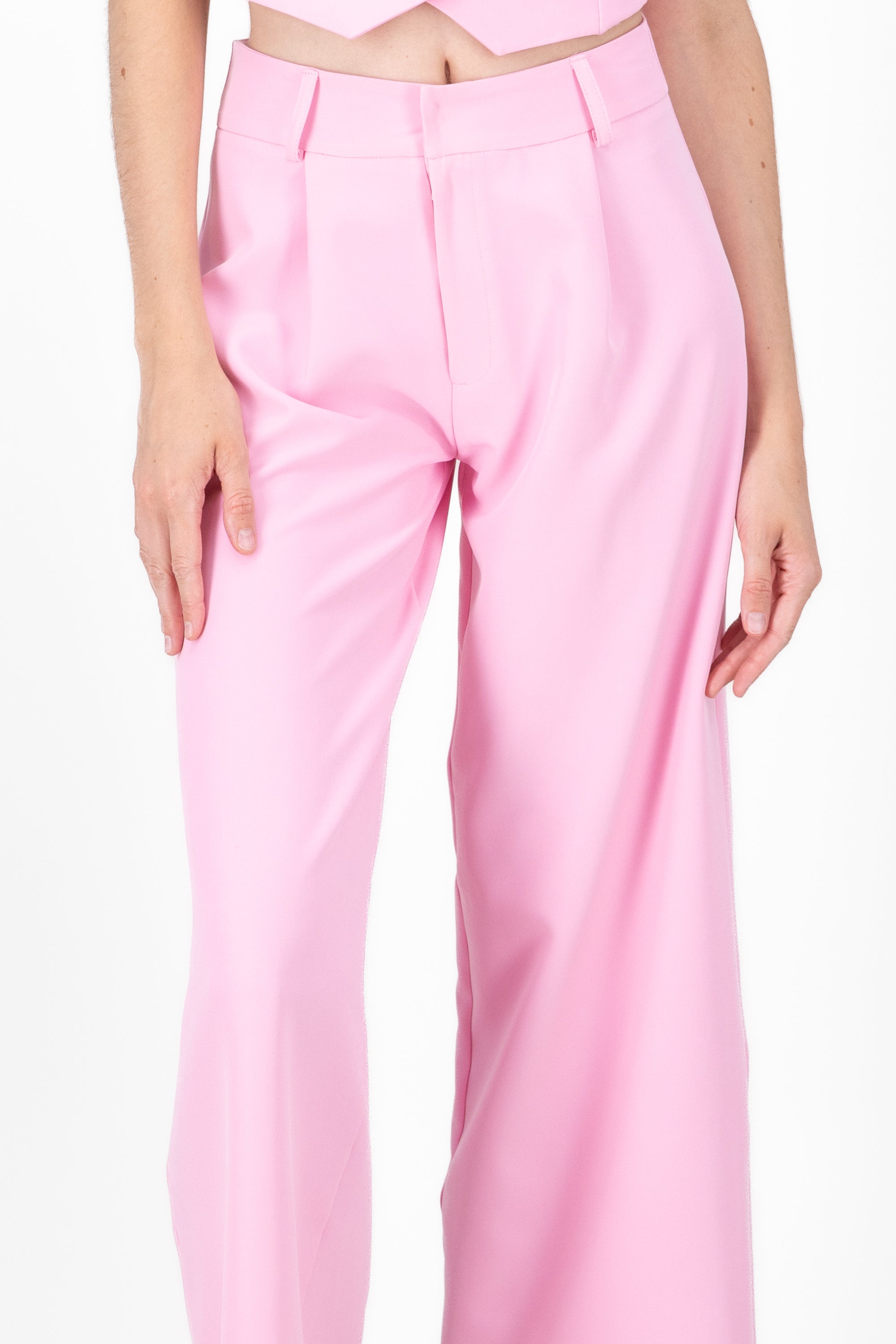 Pantalon sastre con pretina y pinzas Hypsters ROSA PASTEL