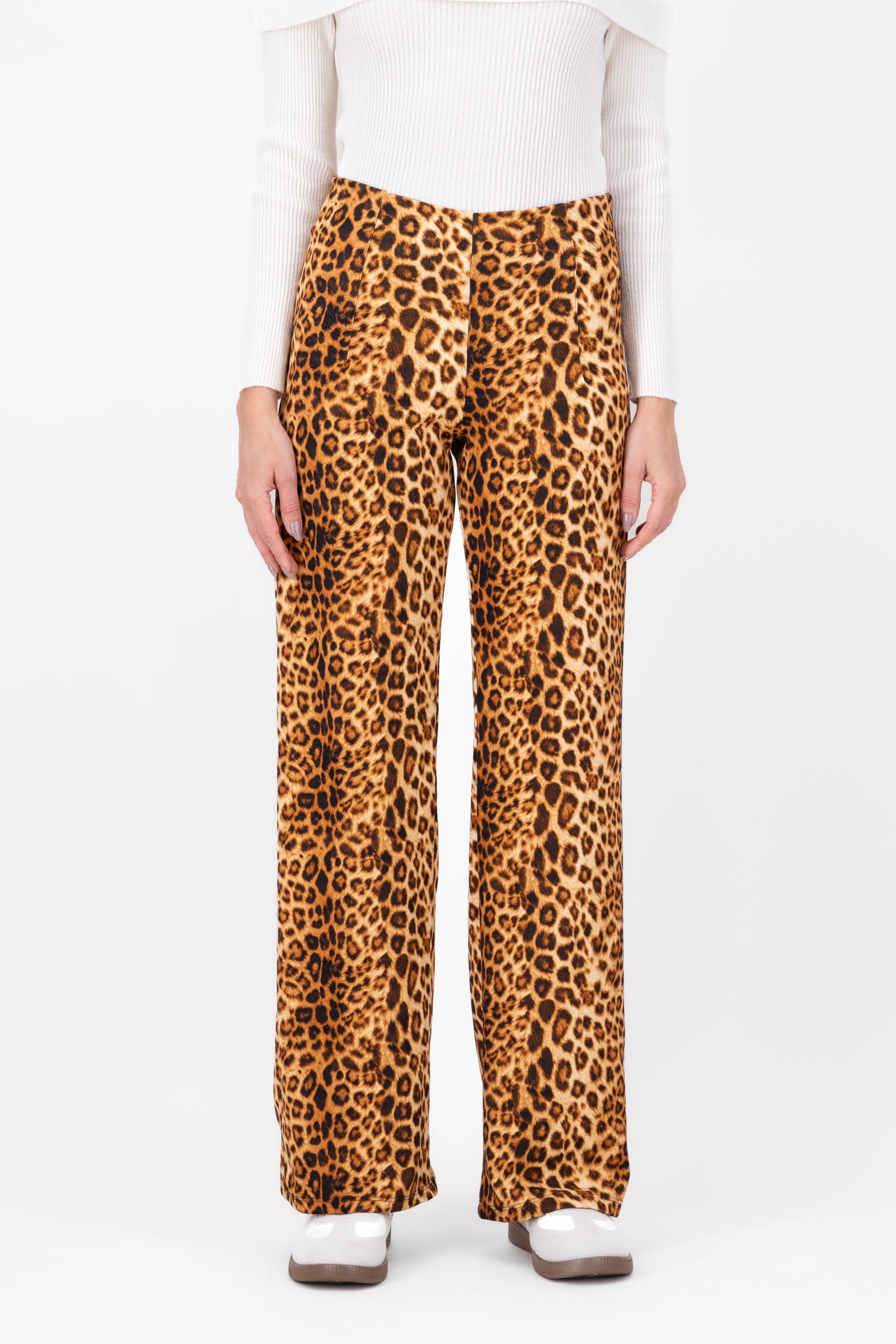 Pantalon amplio animal print CAFE COMBO