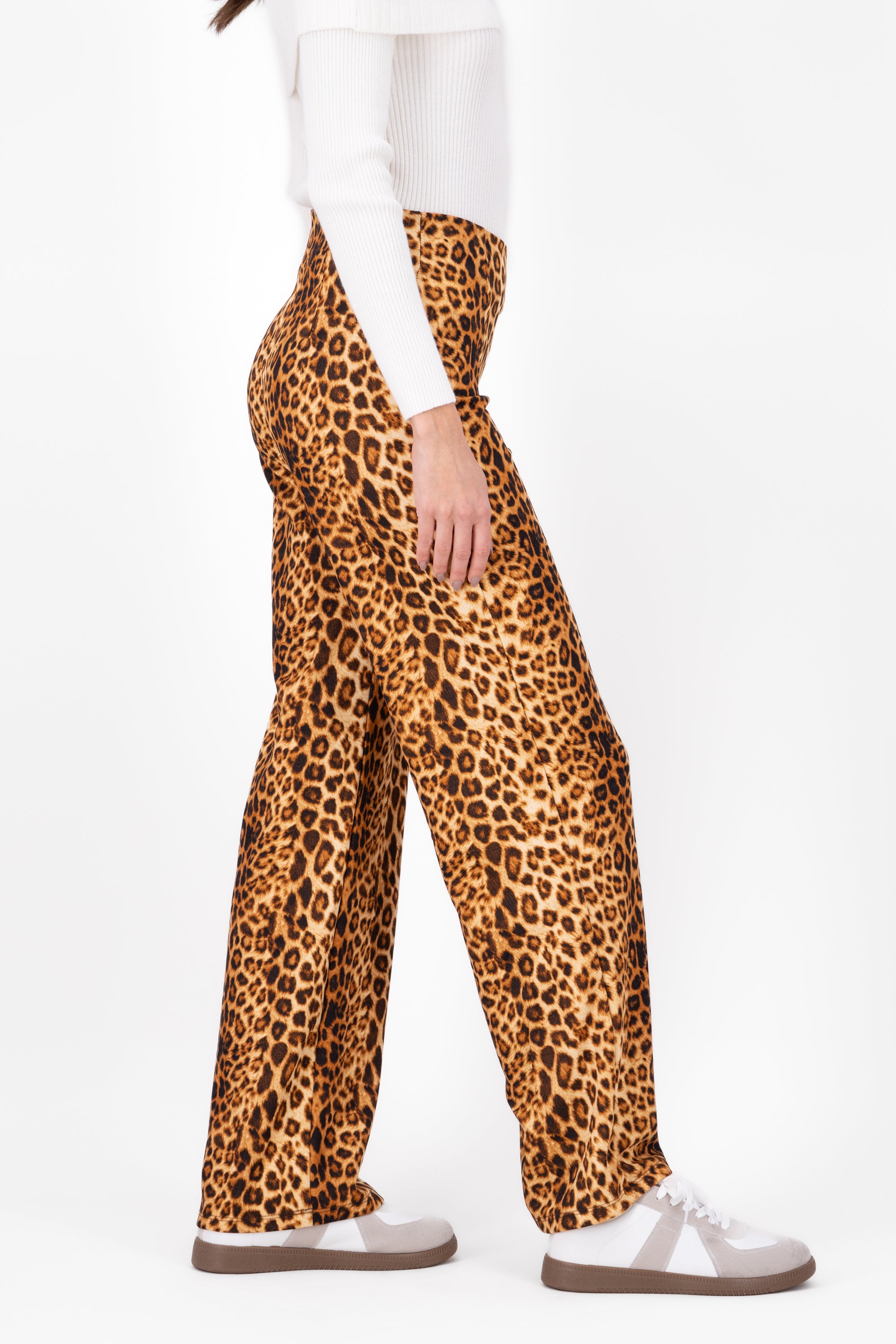 Pantalon amplio animal print CAFE COMBO