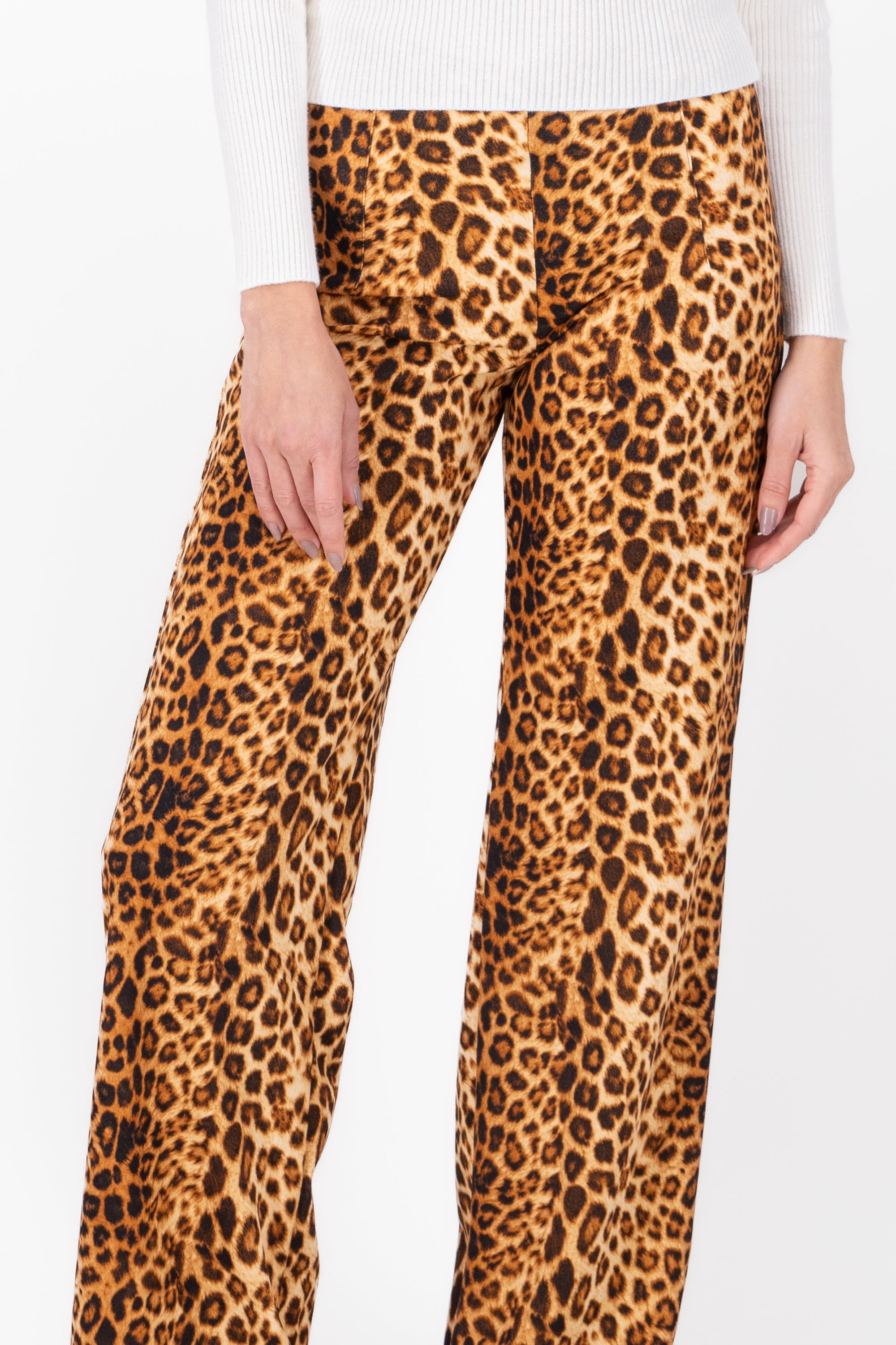 Pantalon amplio animal print CAFE COMBO