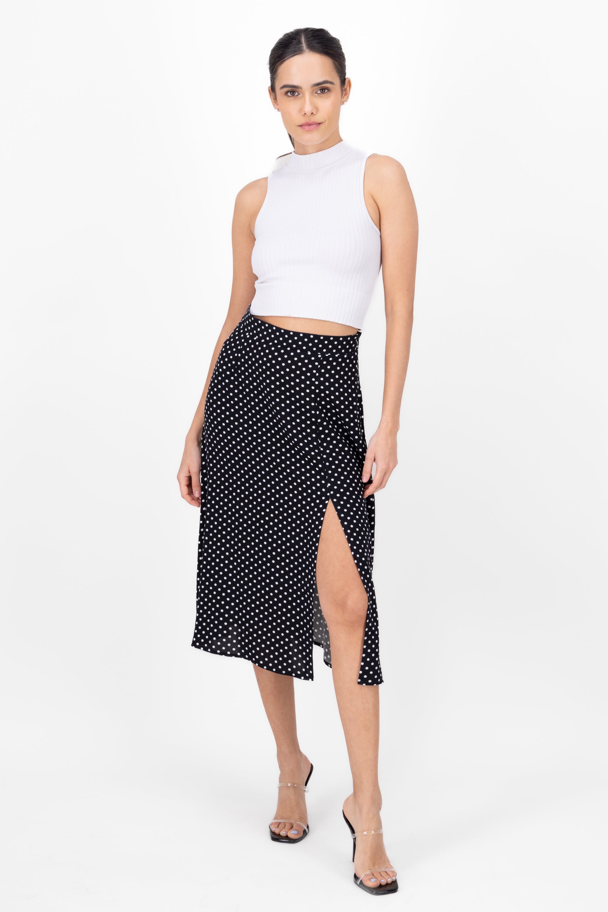 Midi lunar skirt Black Combo