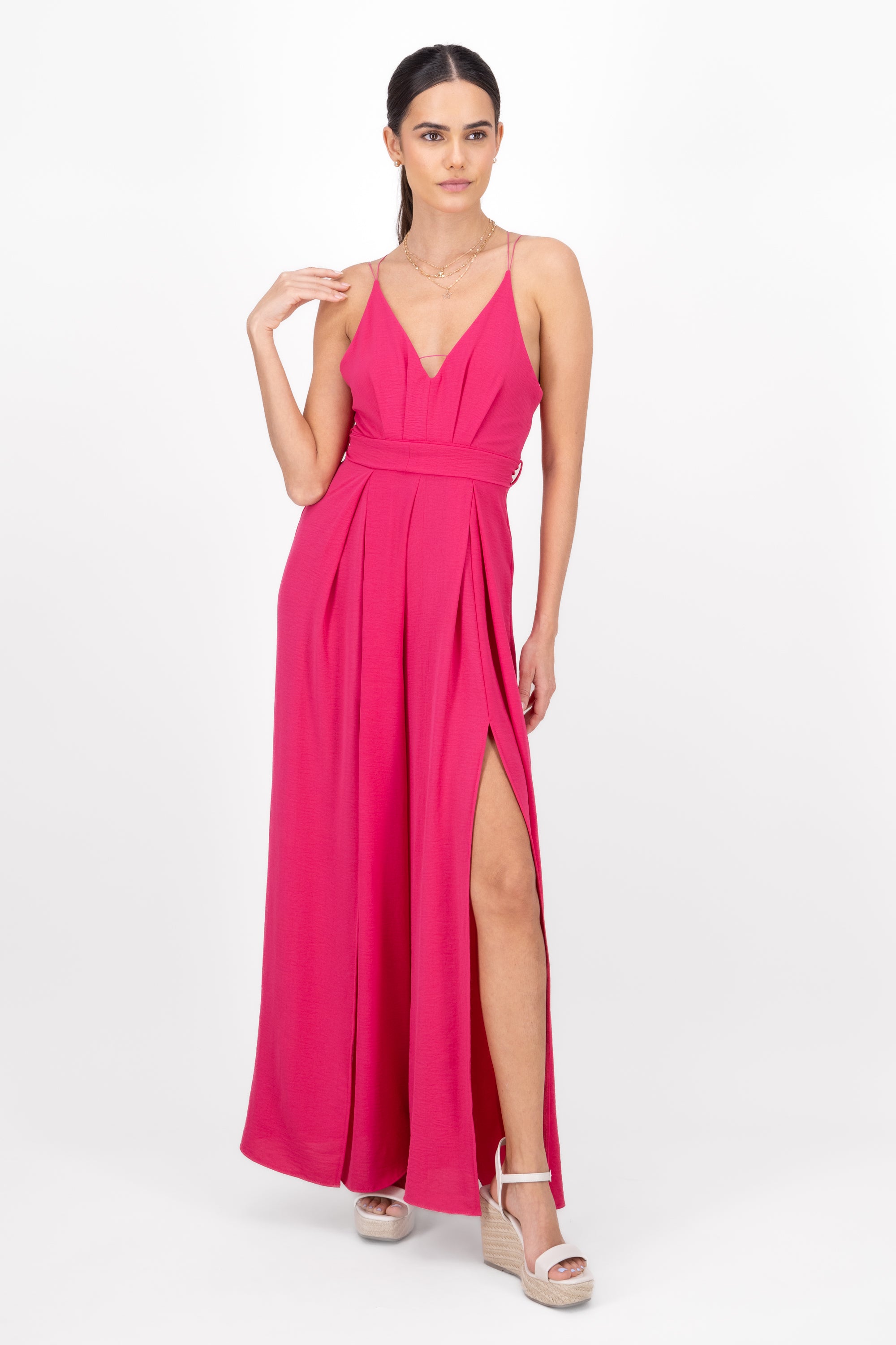 Jumpsuit Escote V Tirantes Cruzados FIUSHA