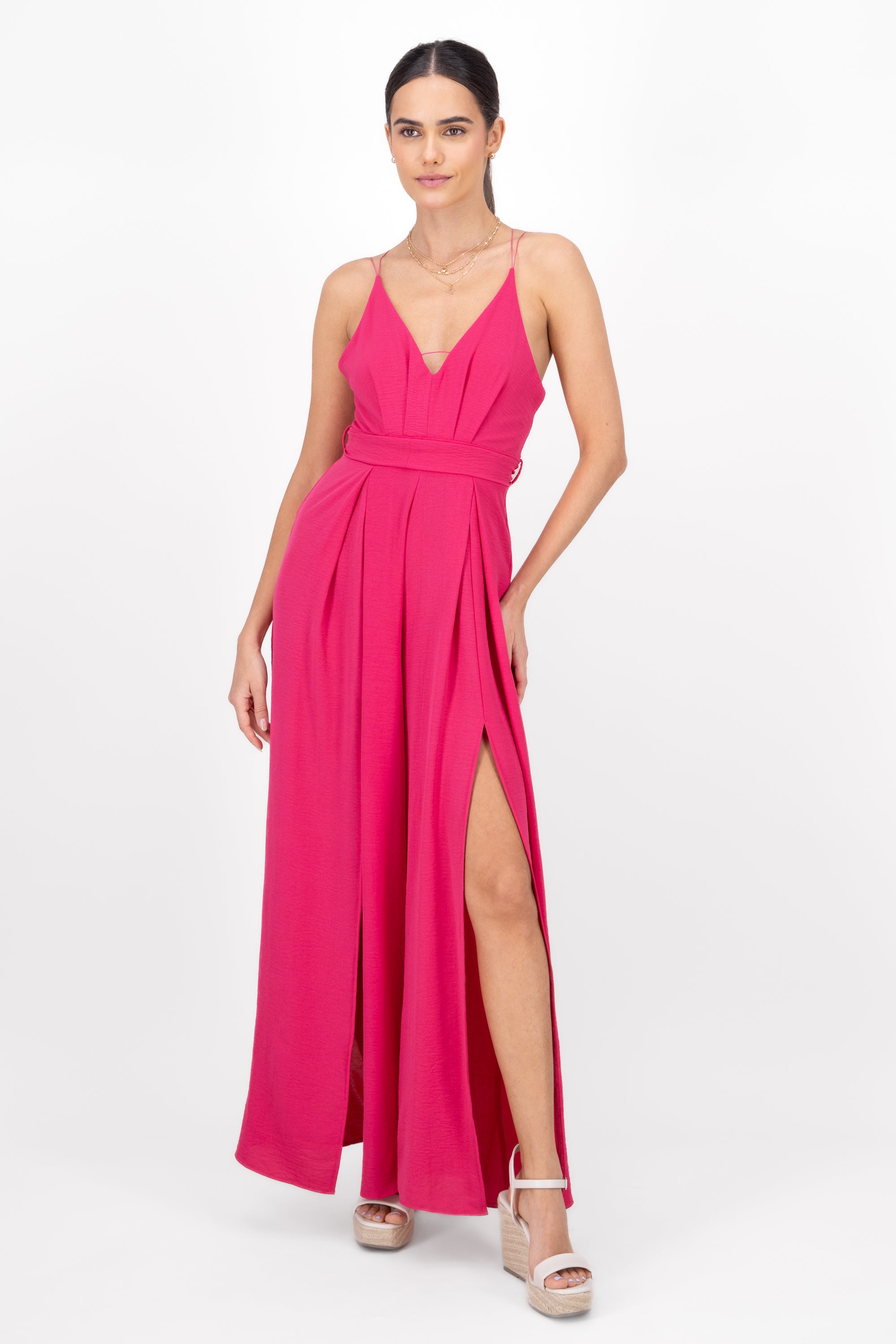 Jumpsuit Escote V Tirantes Cruzados FIUSHA