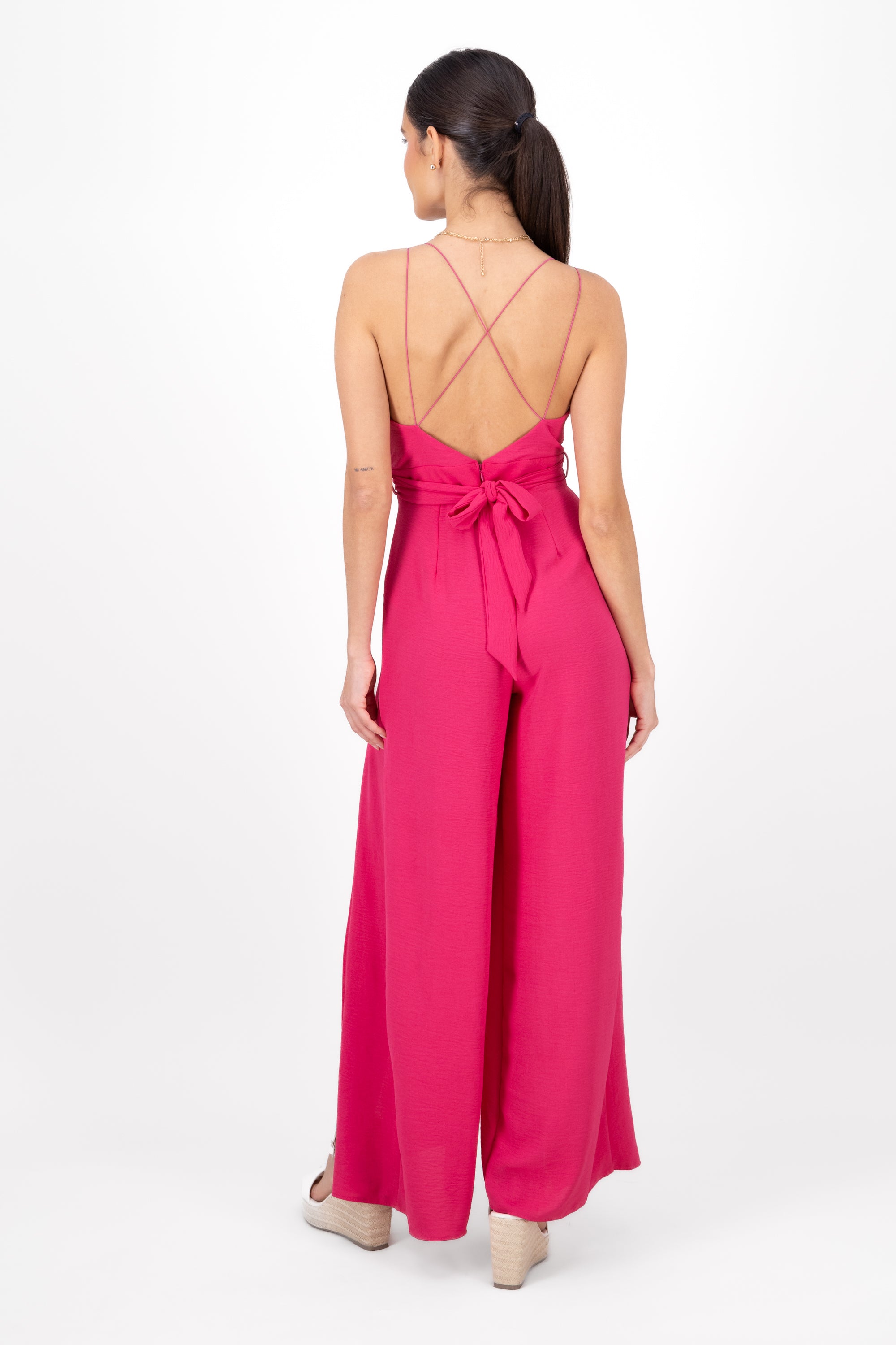 Jumpsuit Escote V Tirantes Cruzados FIUSHA