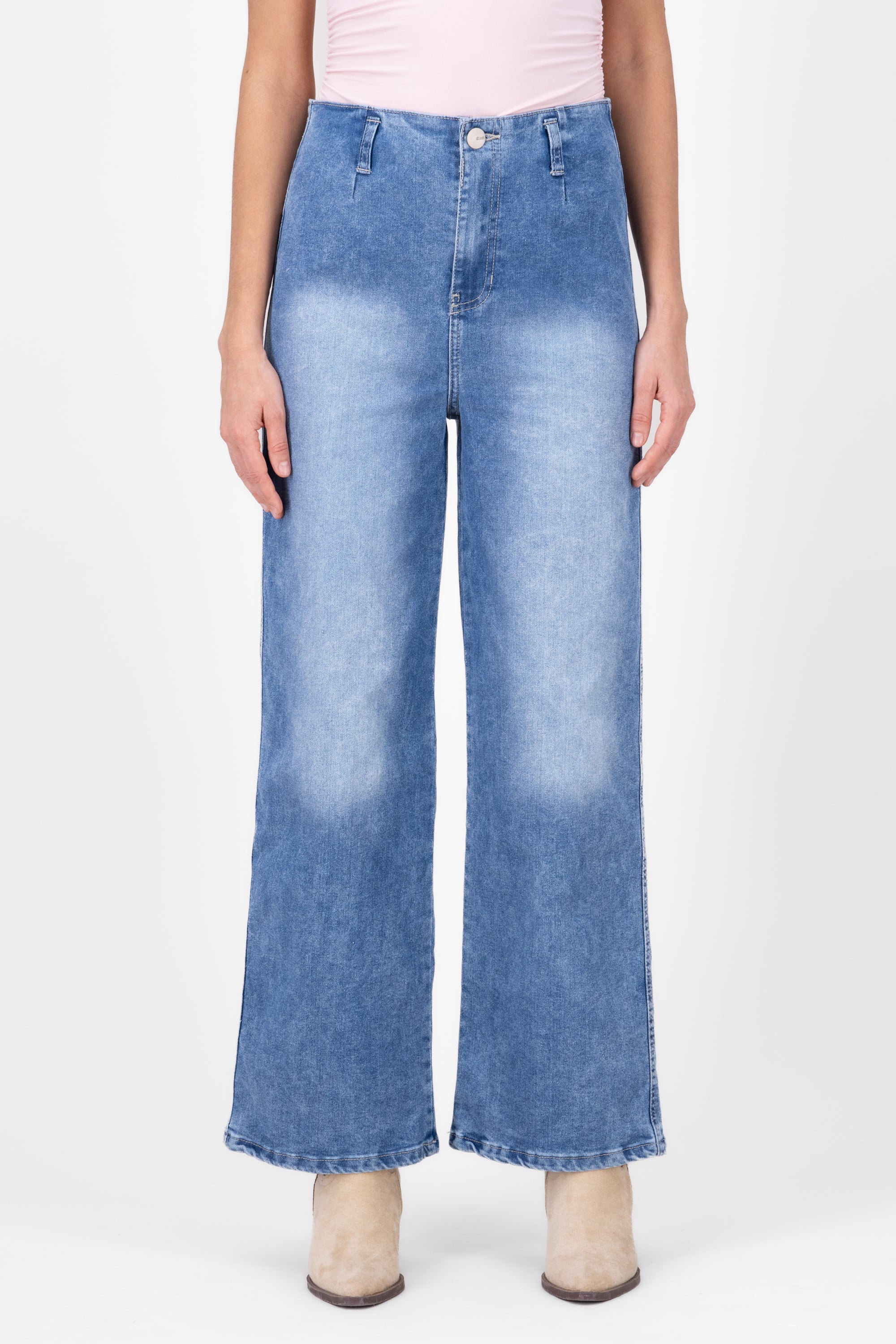 Wide leg jeans without caught Stone Light