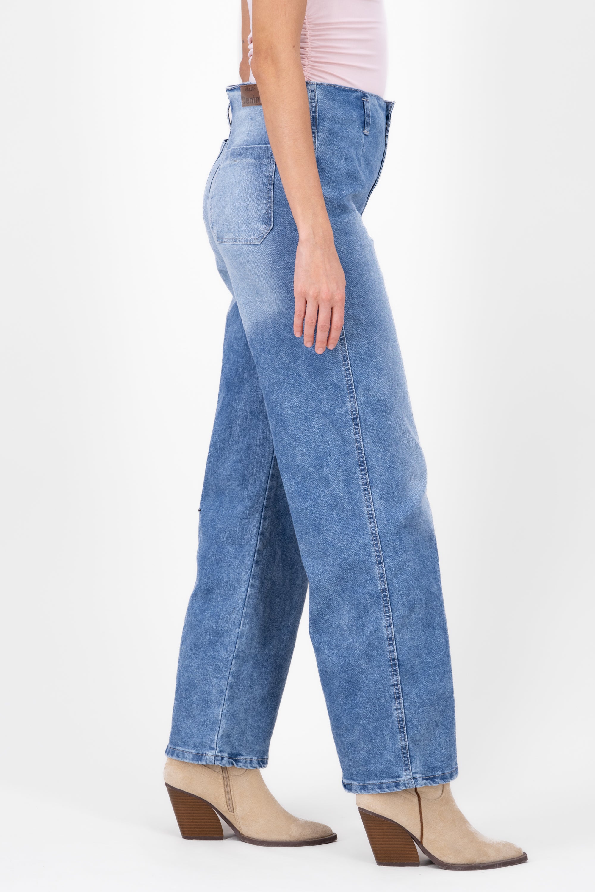 Wide leg jeans without caught Stone Light