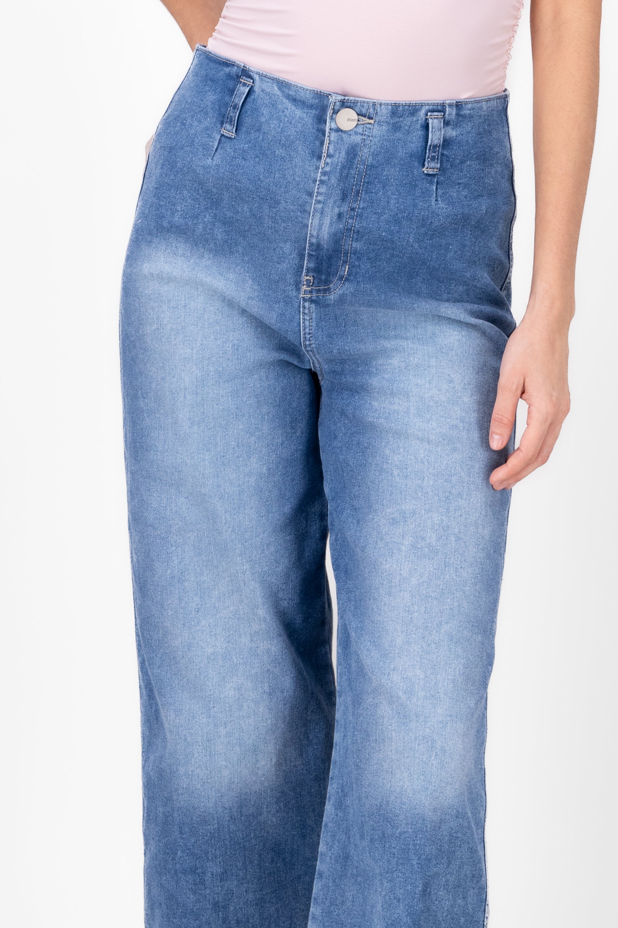 Wide leg jeans without caught Stone Light