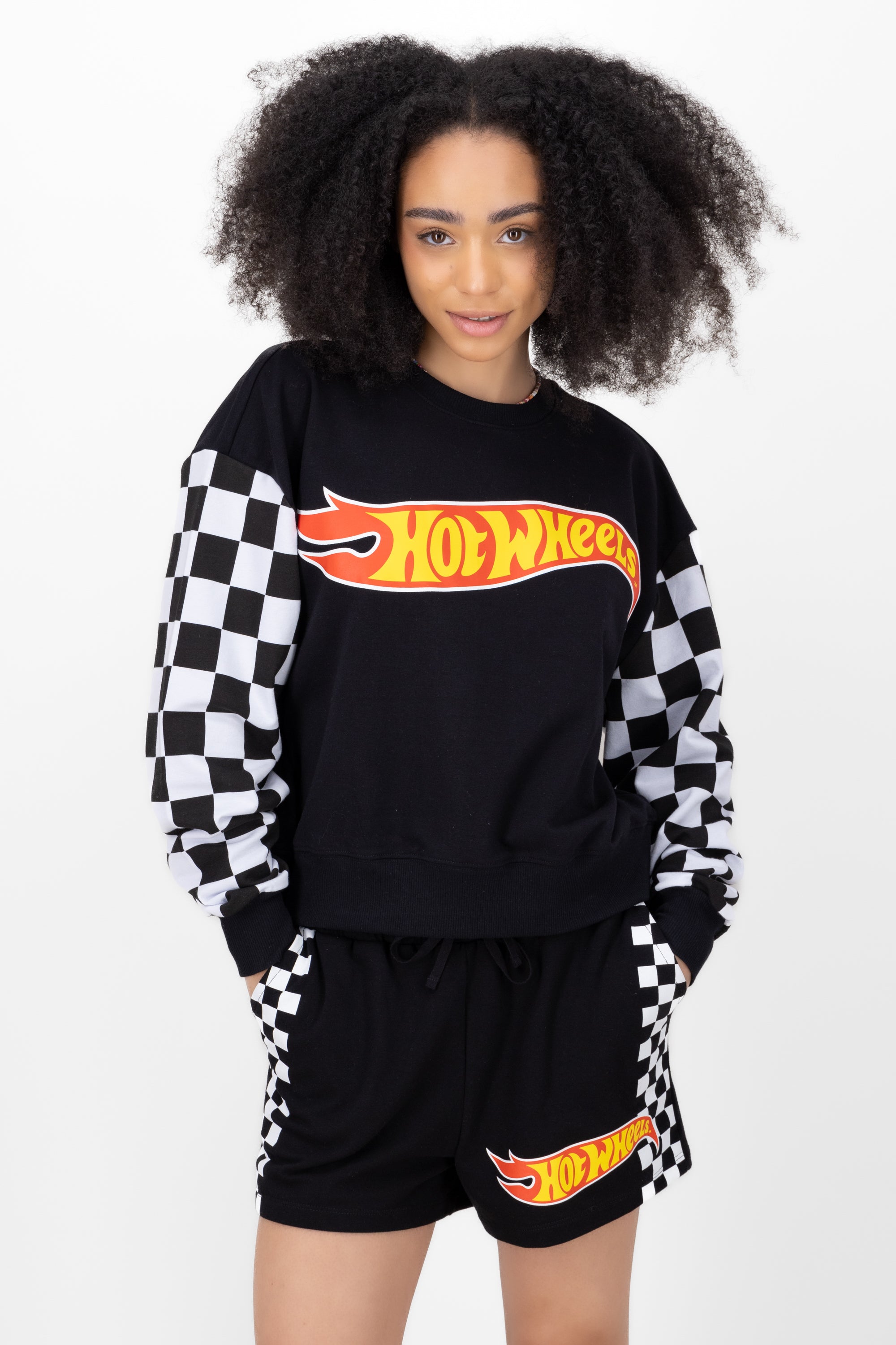 Hot Wheels Long Manga Sweatshirt Black Combo