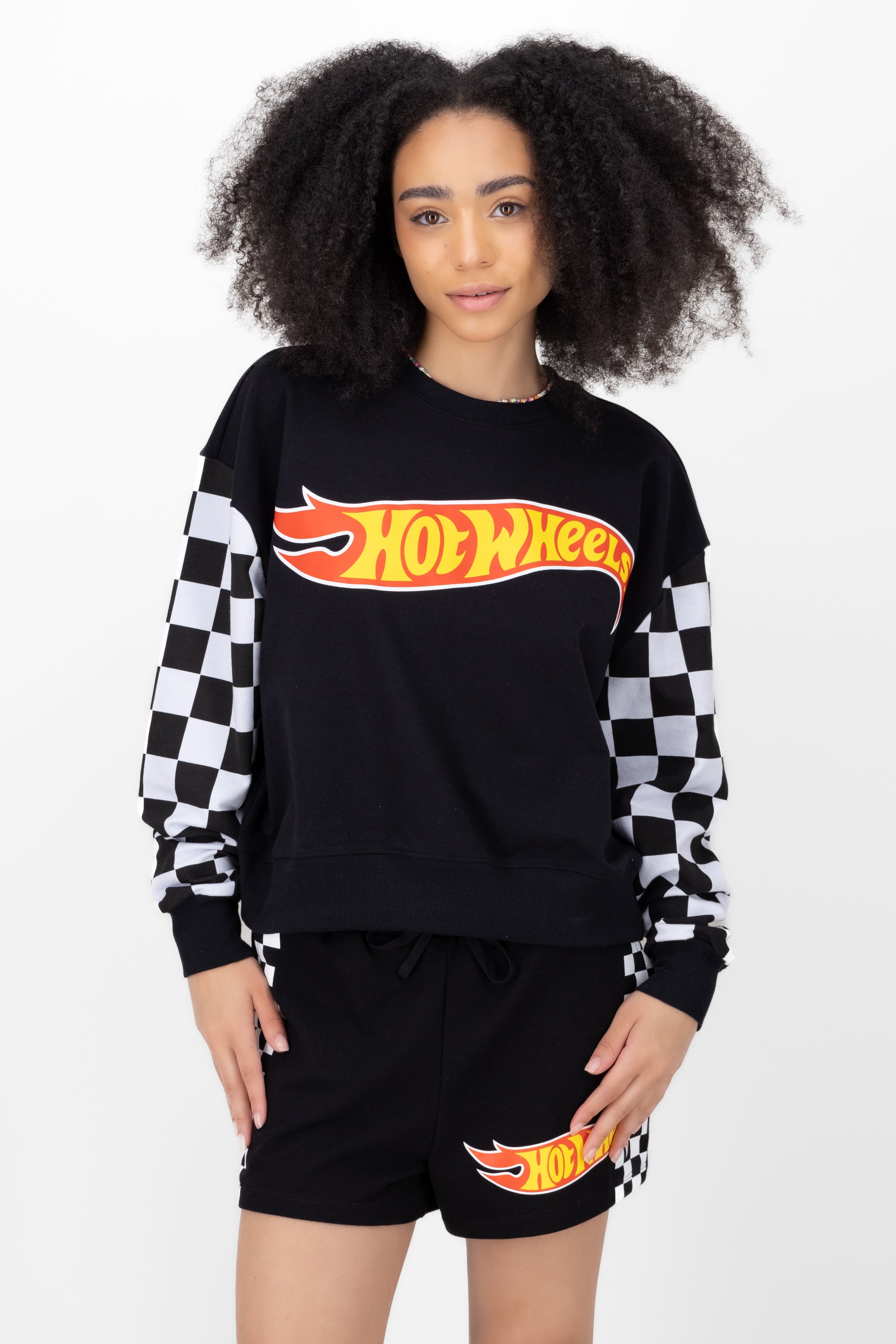 Hot Wheels Long Manga Sweatshirt Black Combo