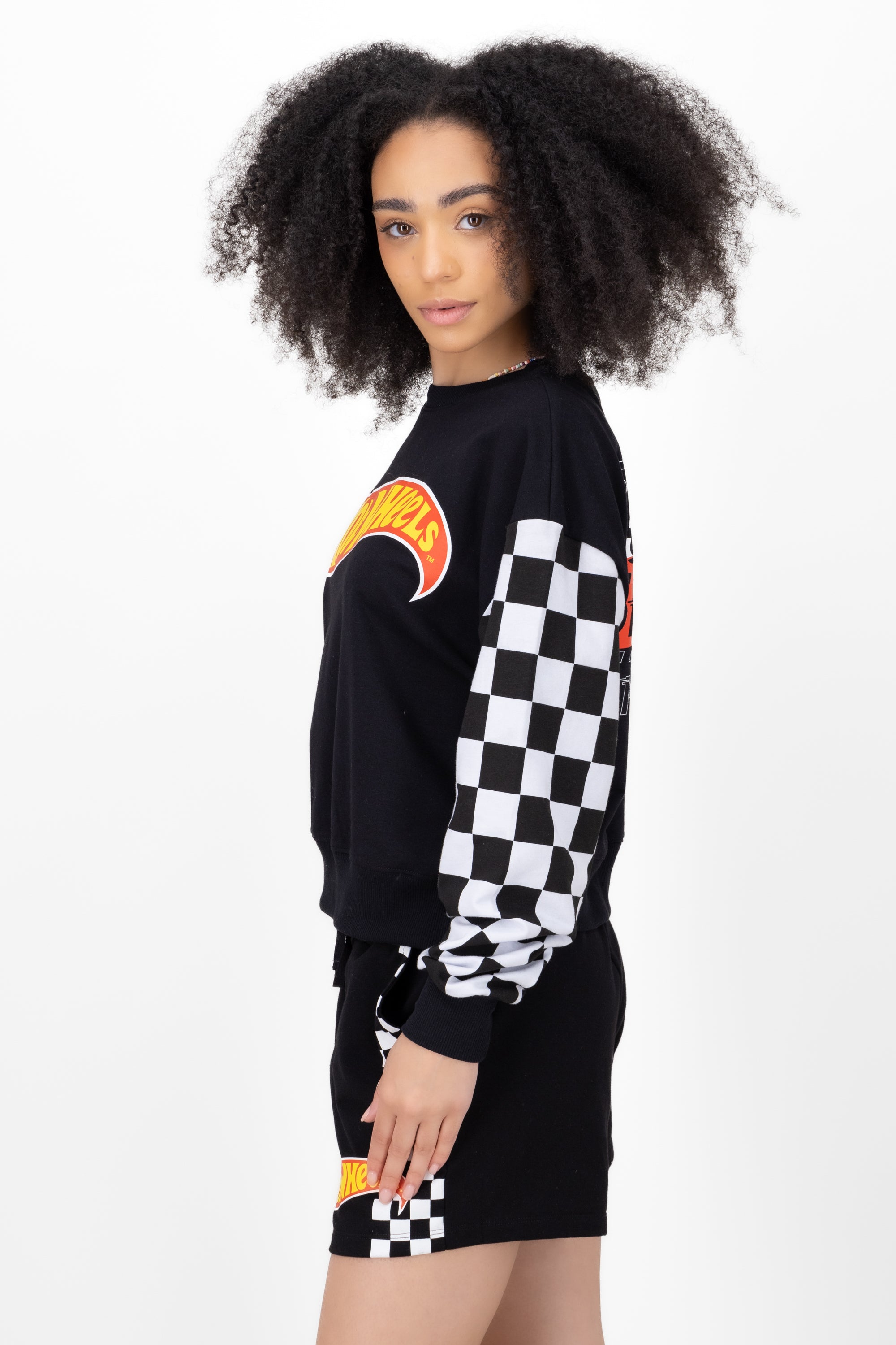 Hot Wheels Long Manga Sweatshirt Black Combo