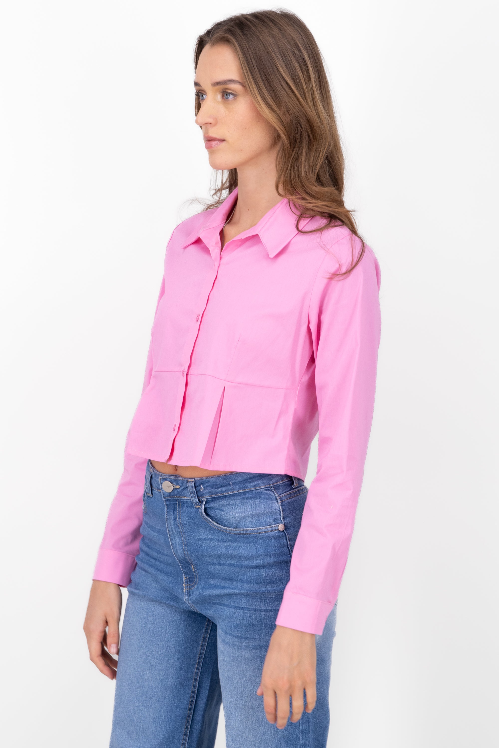 Camisa detalle pinzas ROSA