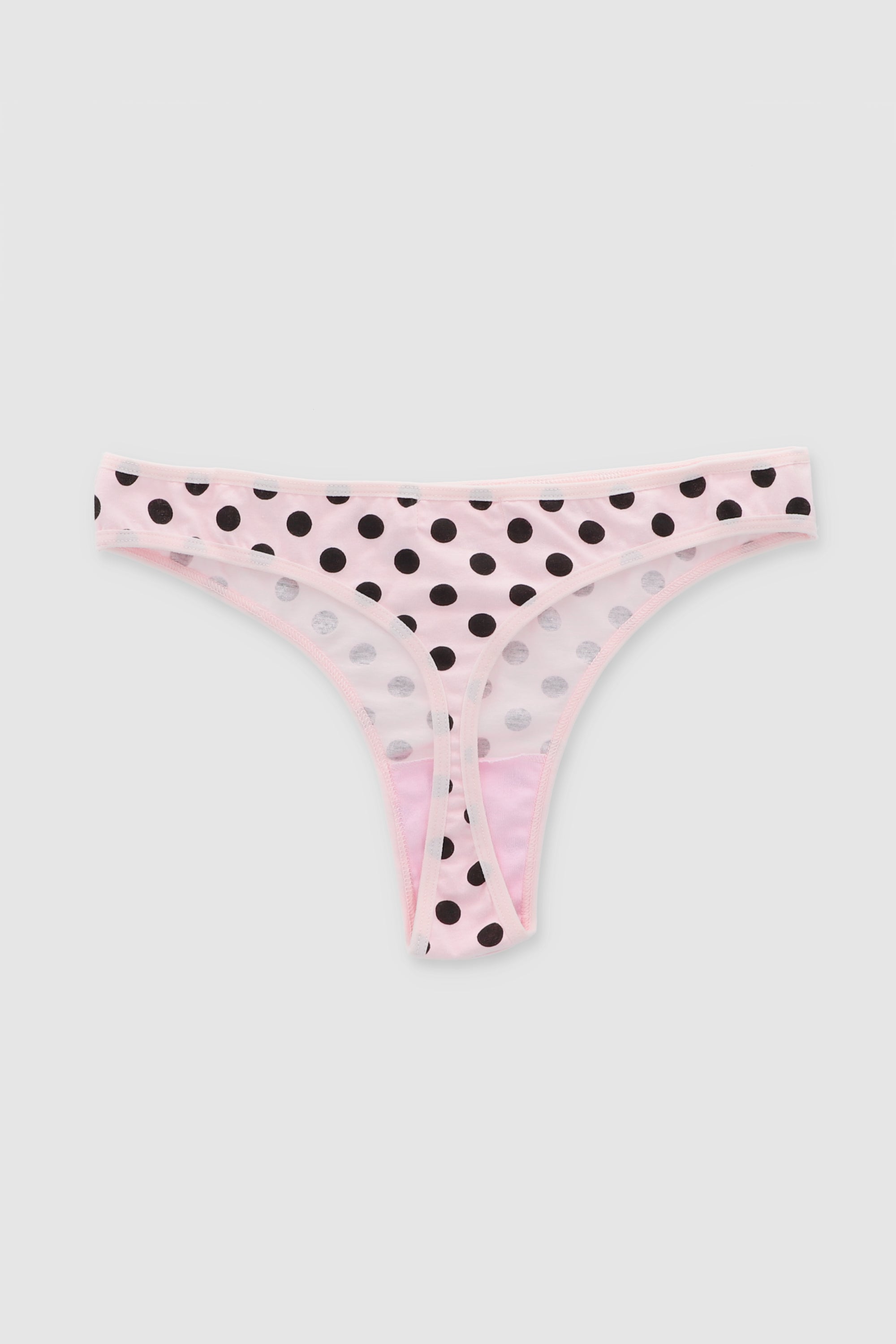 Tanga de puntos con encaje ROSA