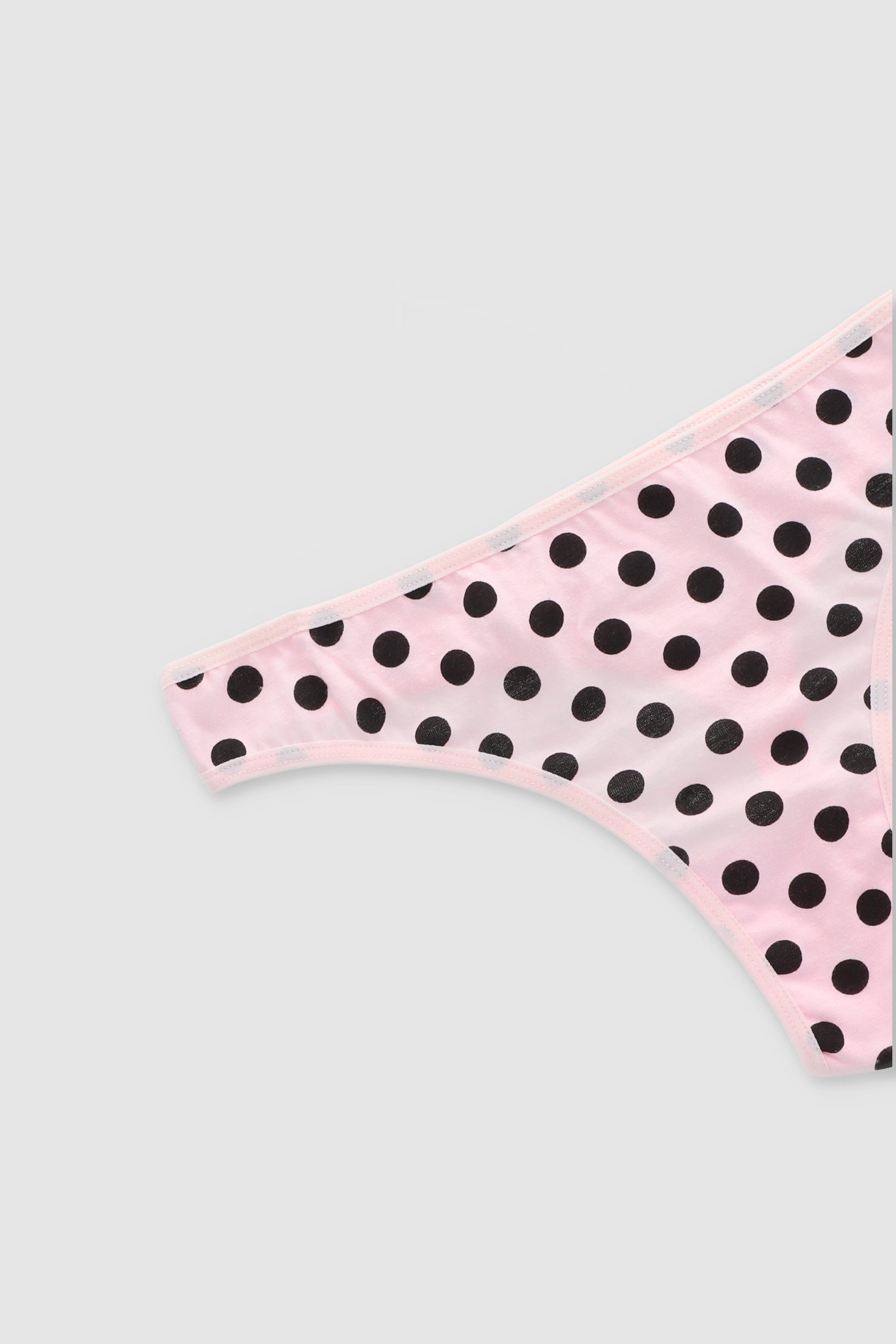 Tanga de puntos con encaje ROSA