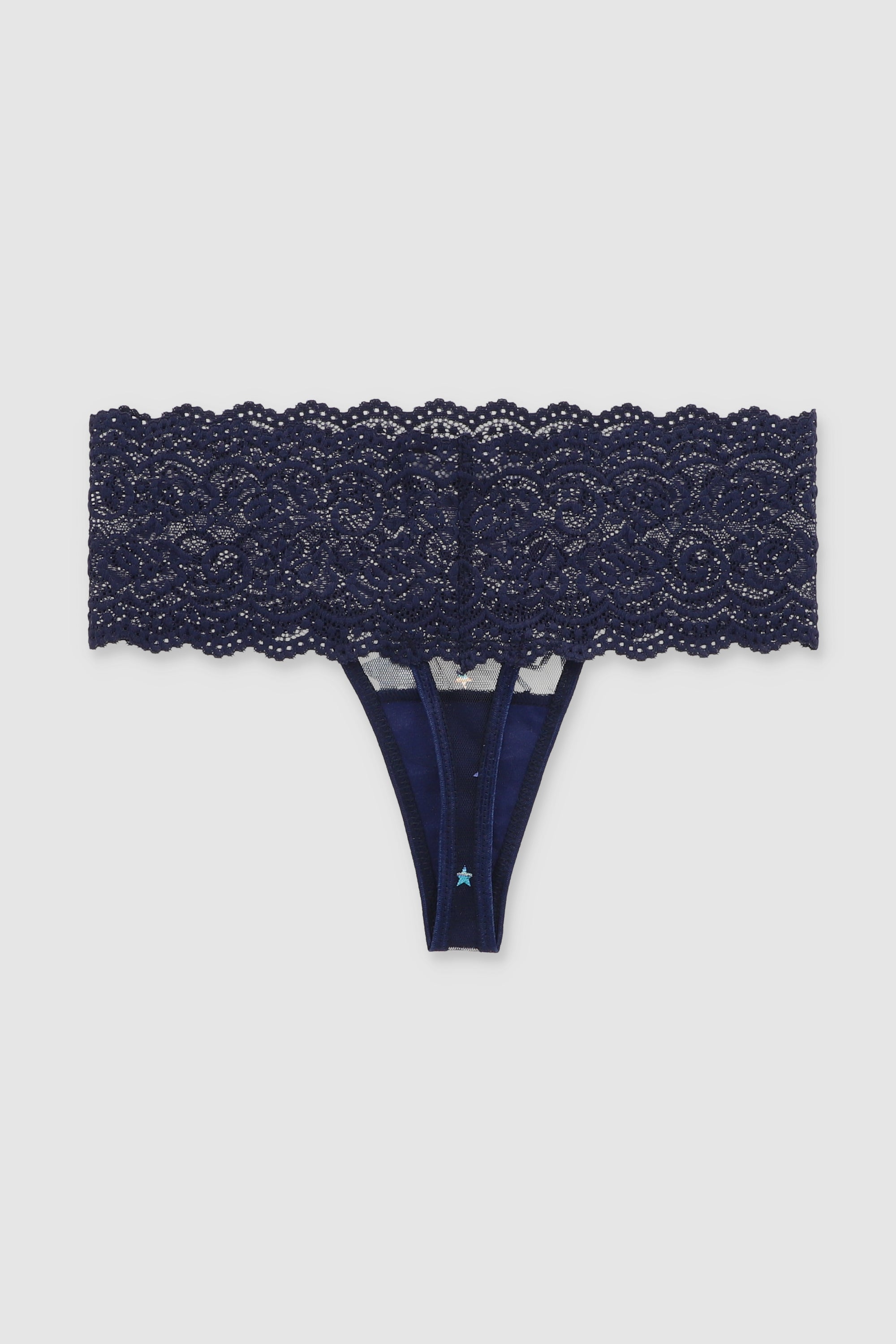Tanga de estrellas textura metálico AZUL