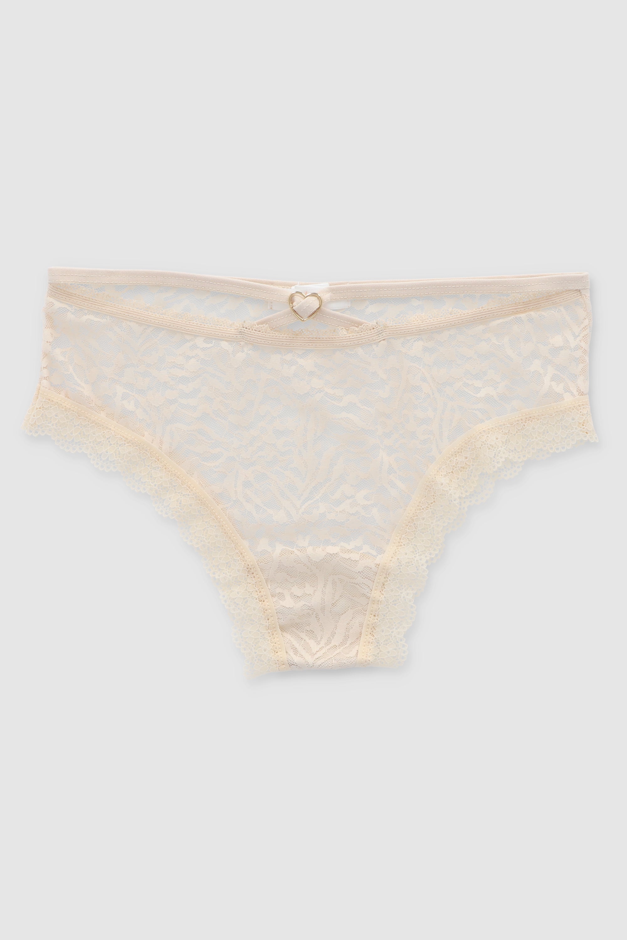 Calzón de encaje con bies NUDE