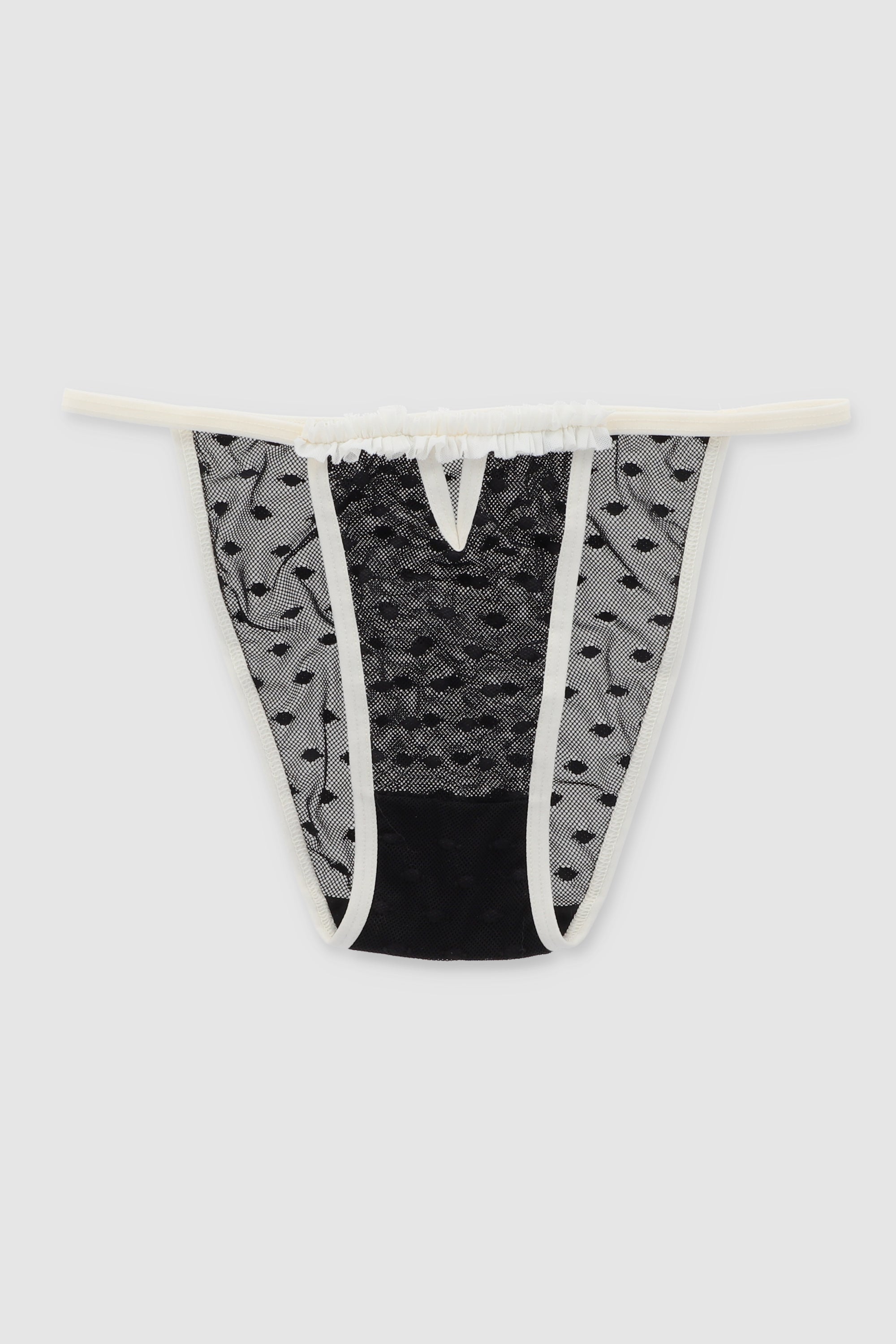 Panty de olanes con puntos NEGRO