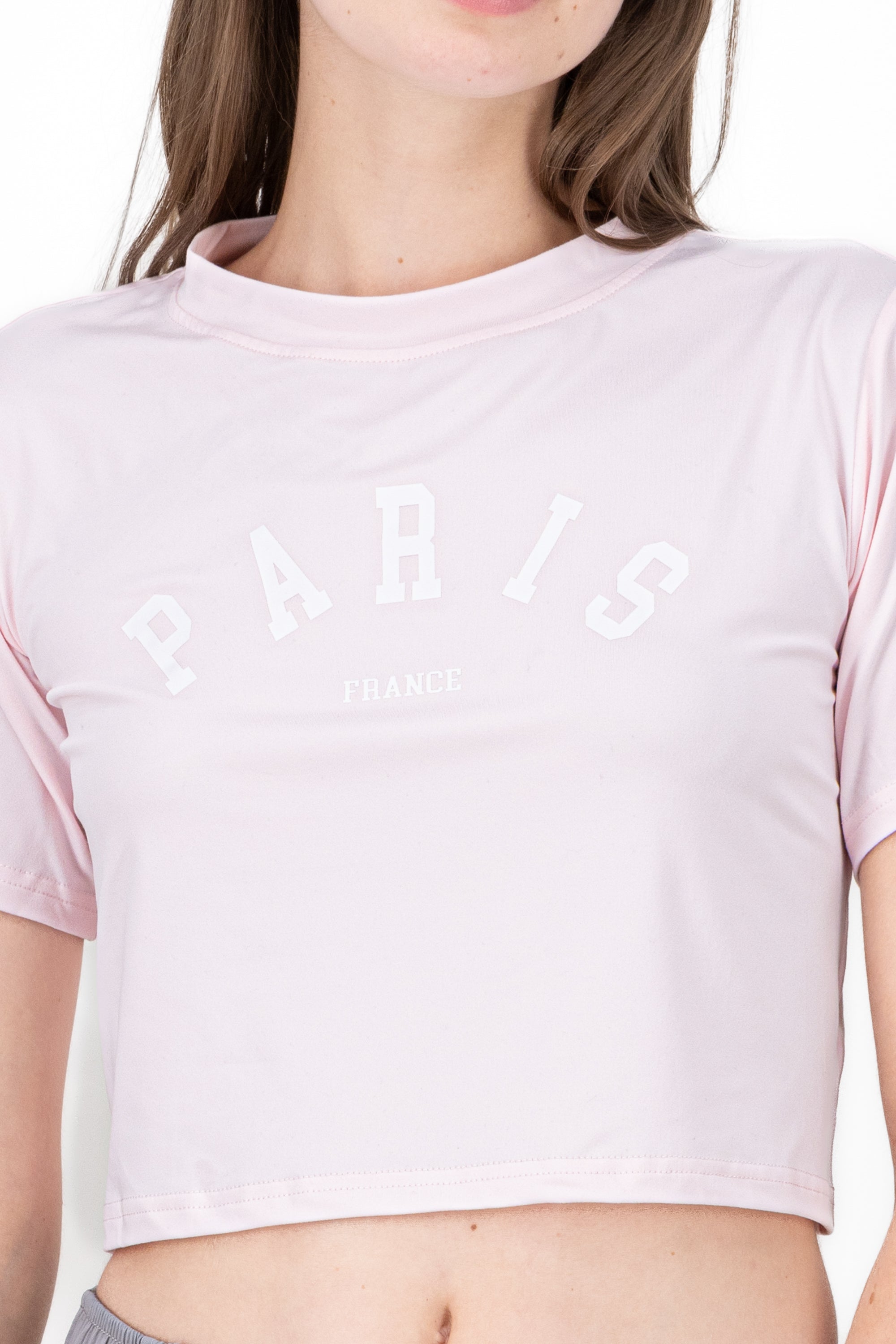 Playera crop paris ROSA