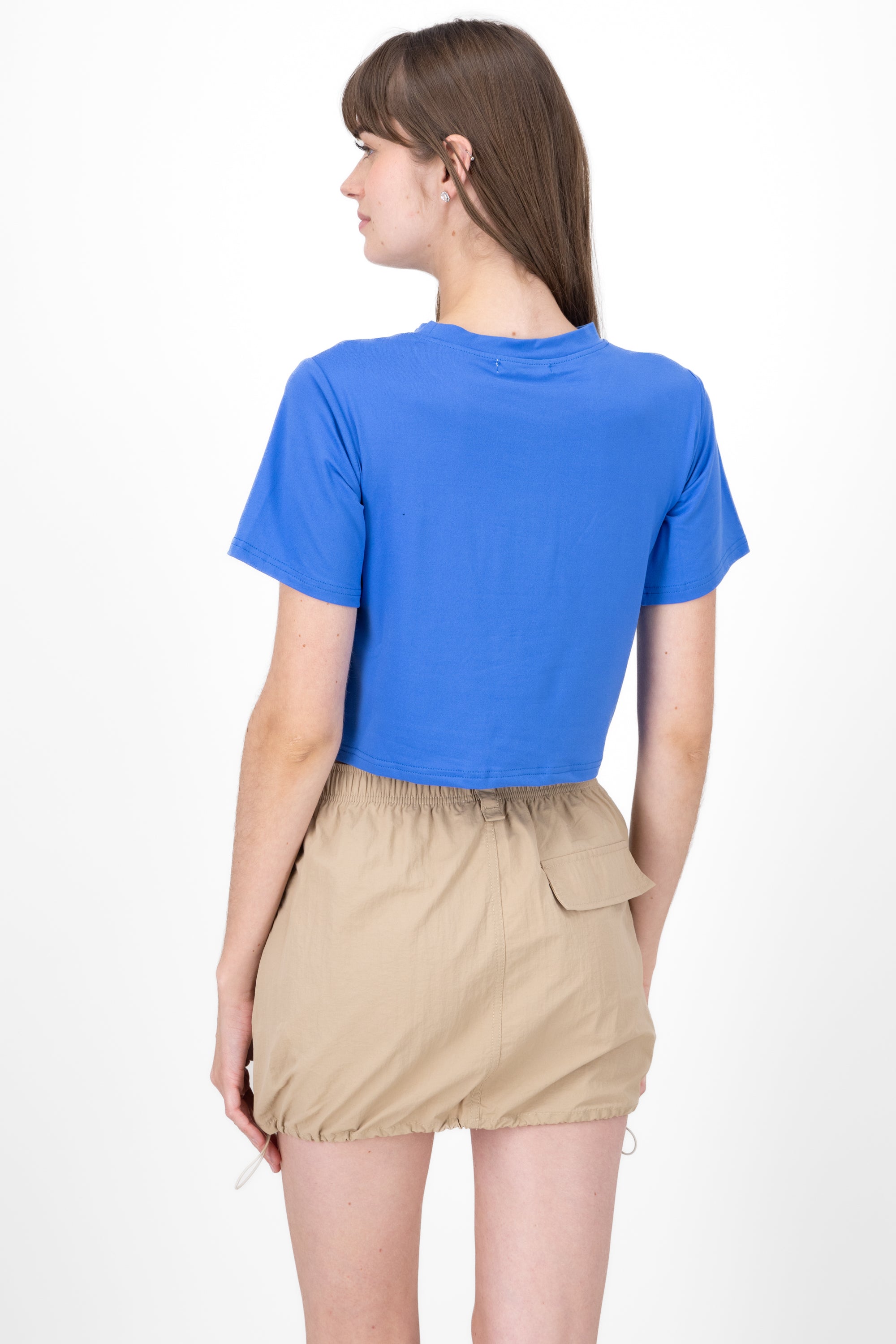 Crop Miami shirt Electric blue