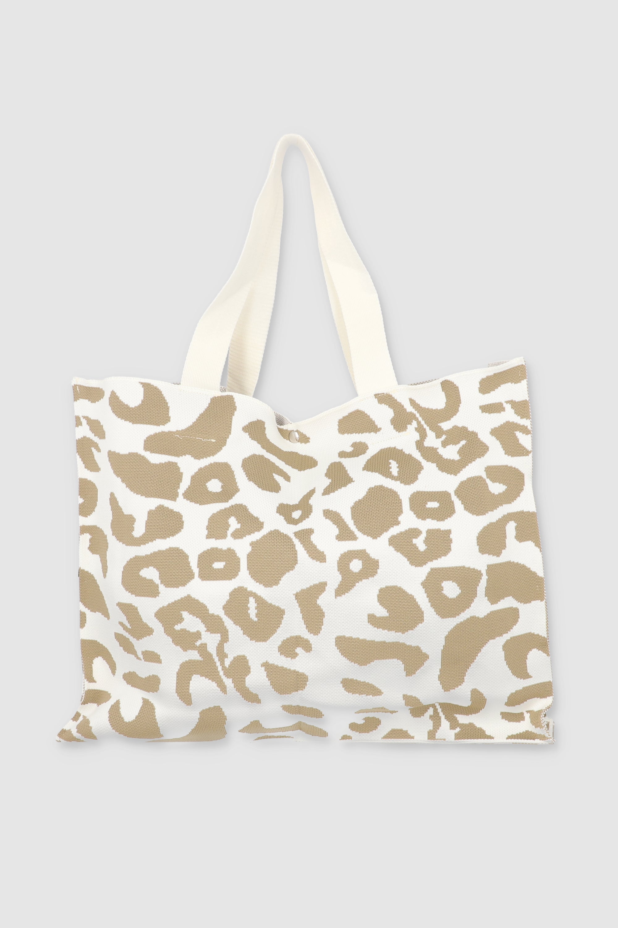 Tote tejida animal print BEIGE