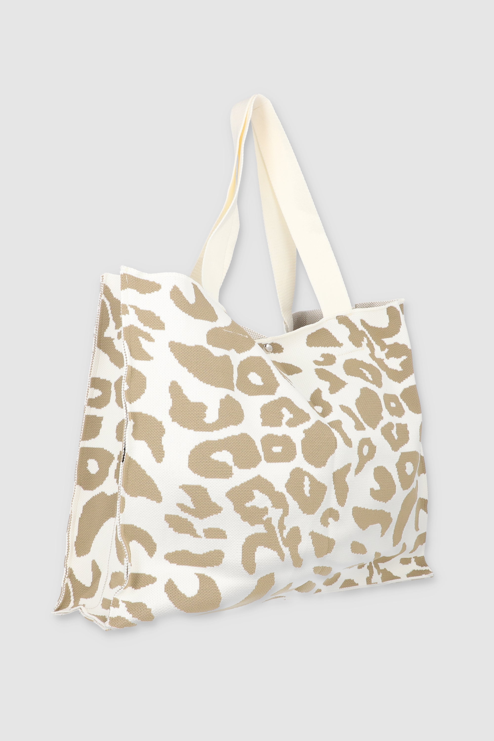 Tote tejida animal print BEIGE