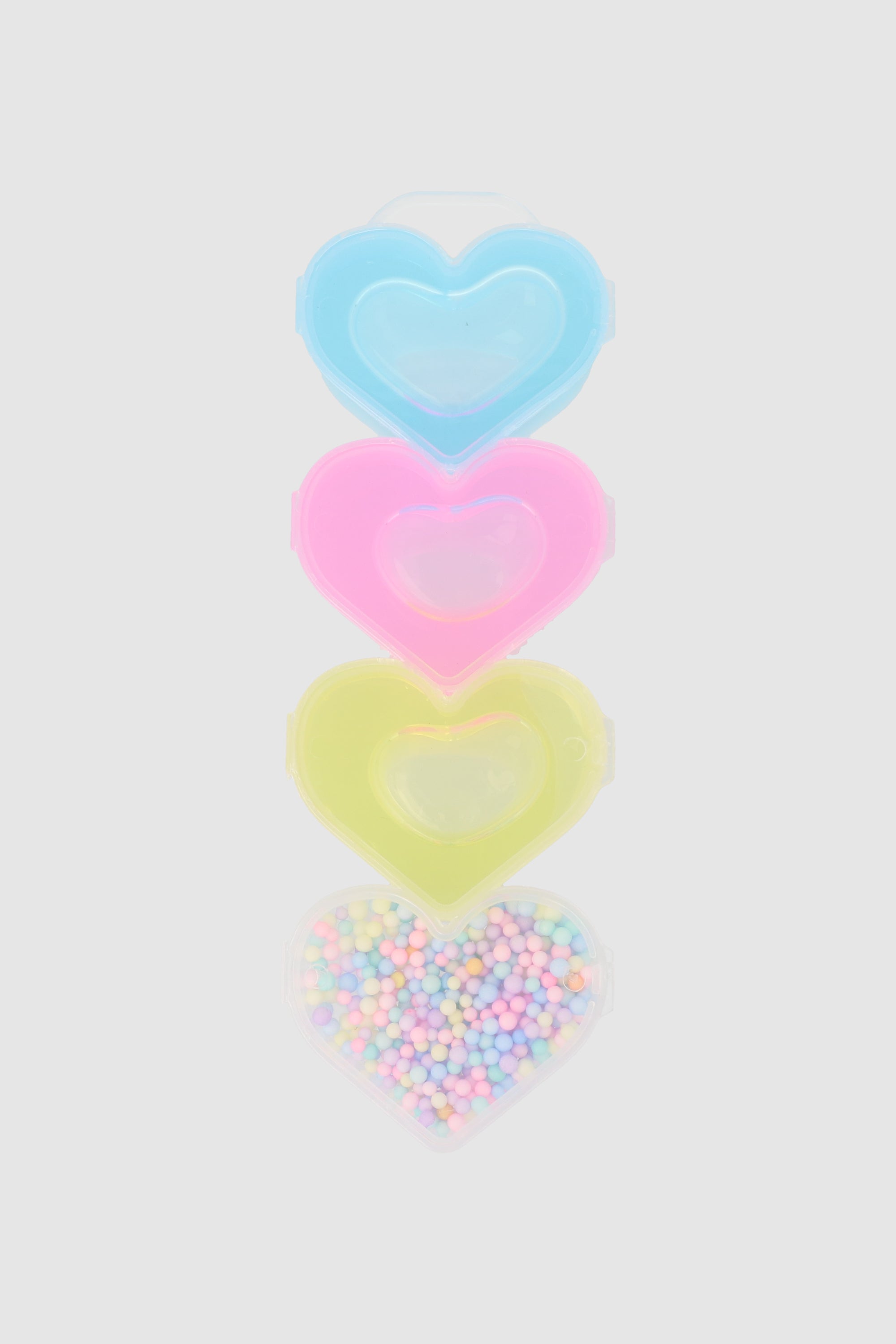 Set 4 slimes corazones chispas MULTICOLOR