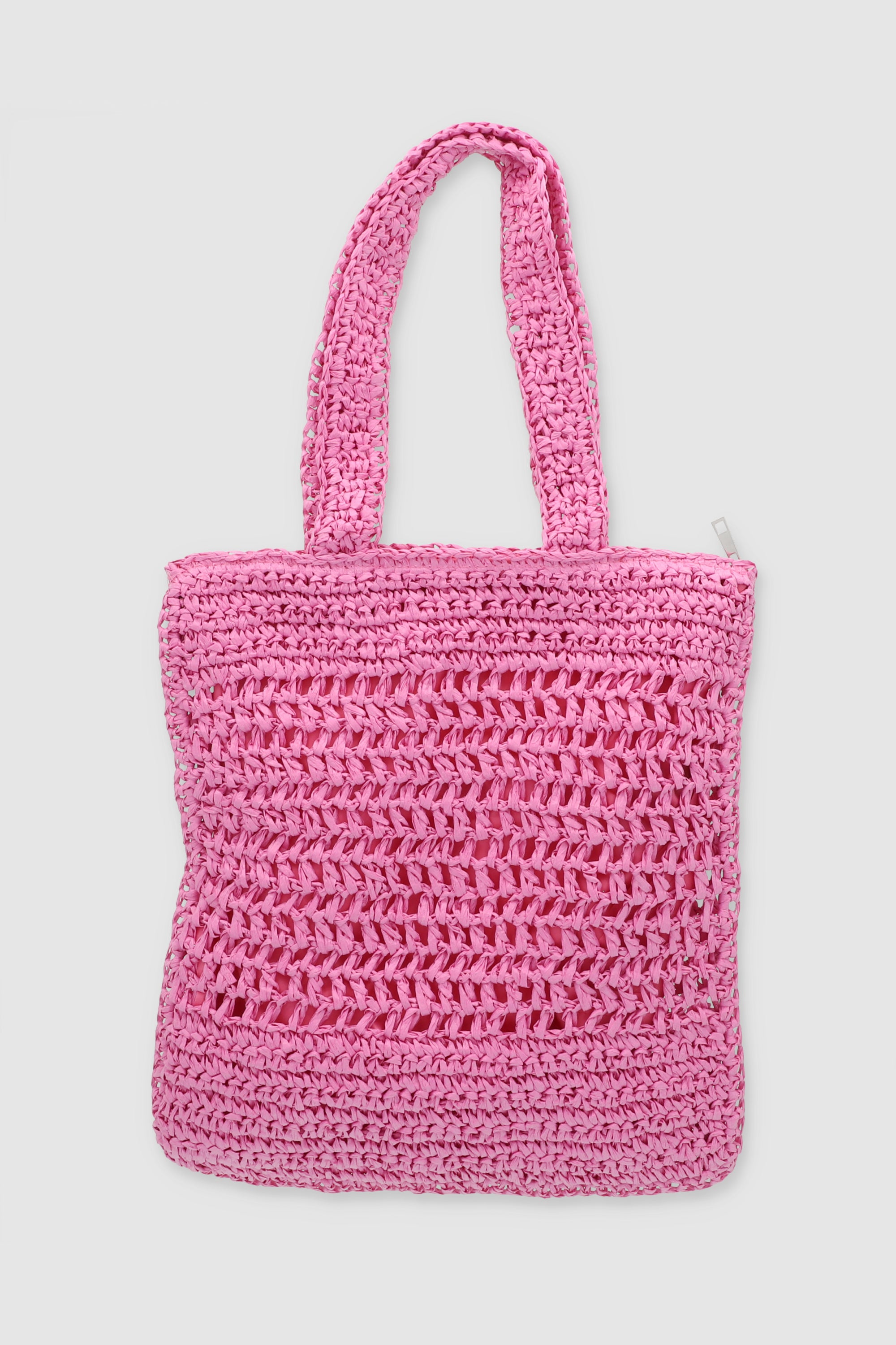 Tote entrelazada raffia ROSA