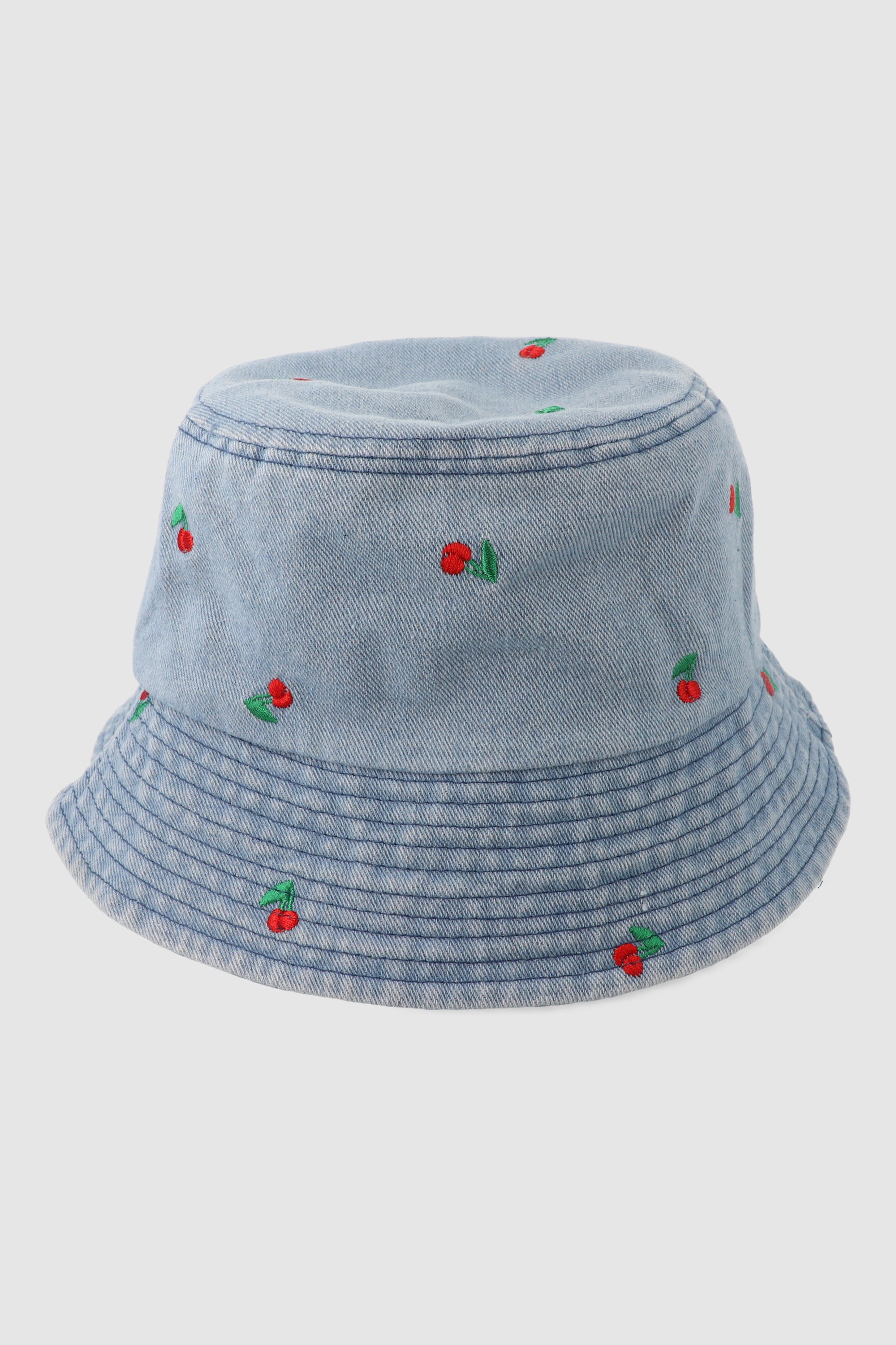 Sombrero pescador denim cerezas LIGHT WASH